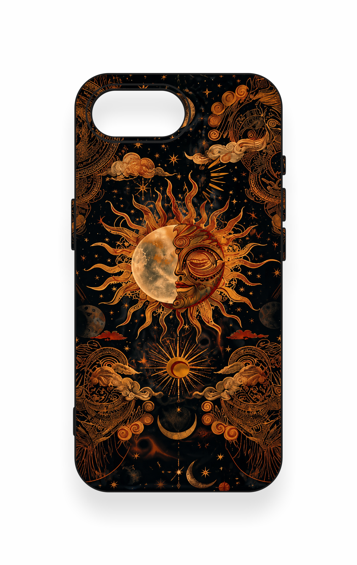 iPhone 16E Uyumlu Mistik Güneş Desenli Silikon Kılıf