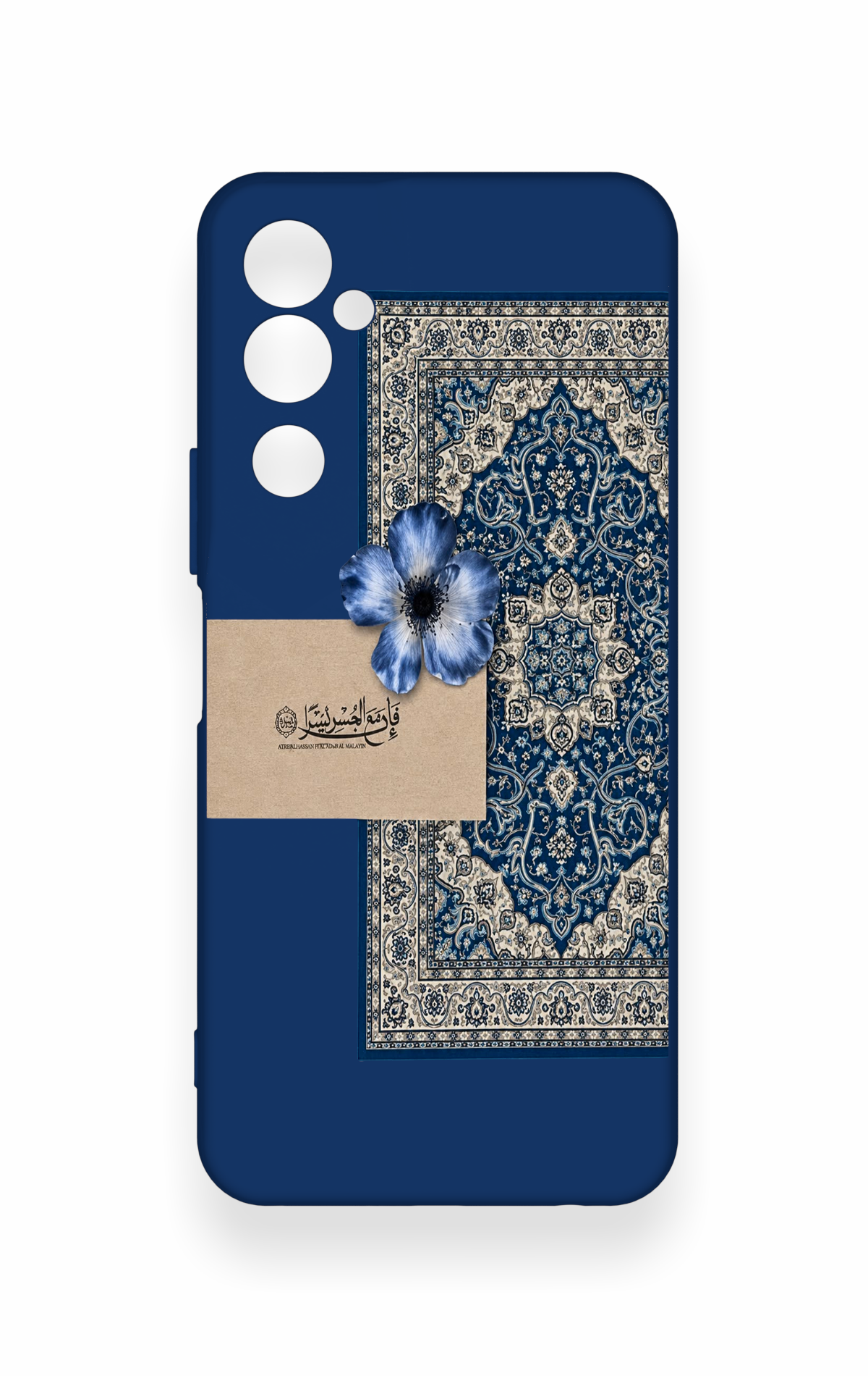 Tecno Pova Neo 2 Uyumlu Mavi Etnik Halı Desenli Silikon Kılıf