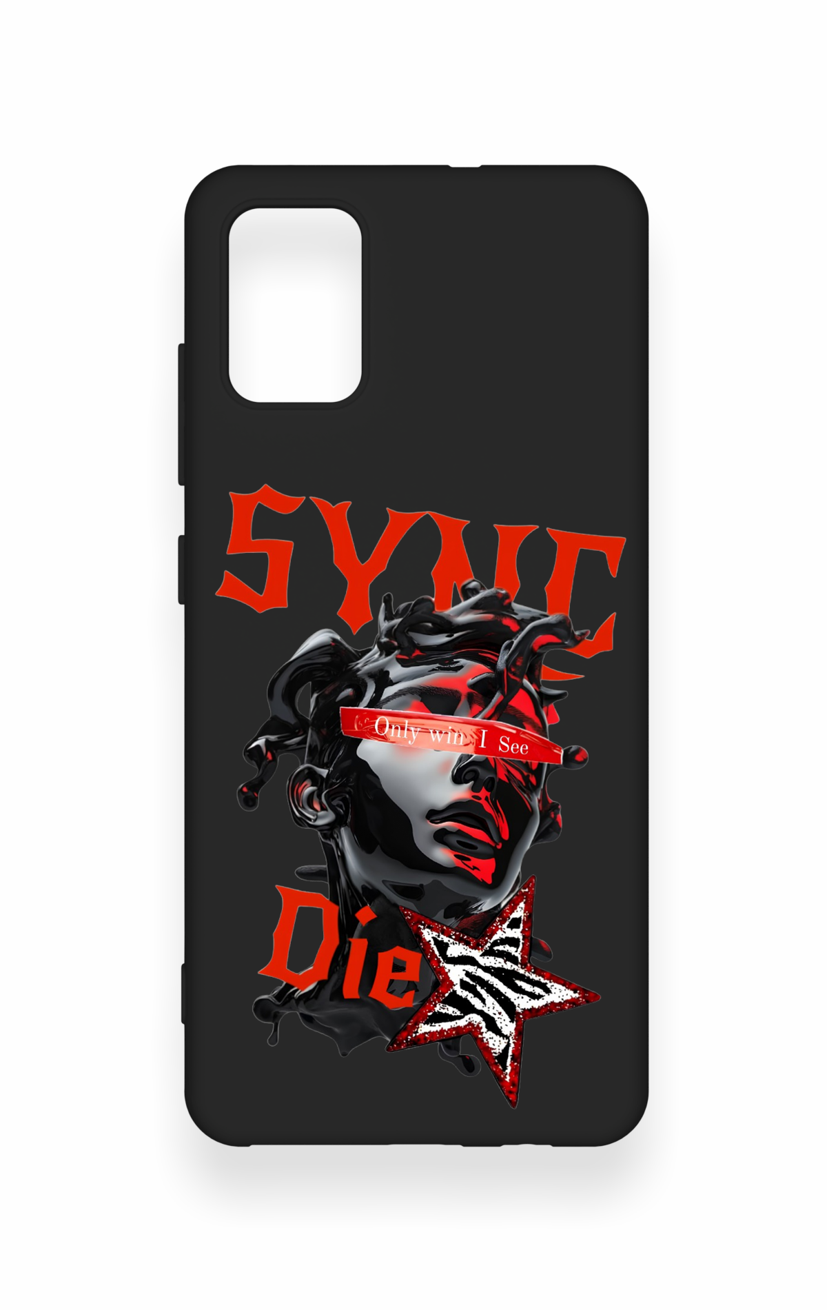 Saamsung A51 Uyumlu Sync Die Desenli Silikon Kılıf