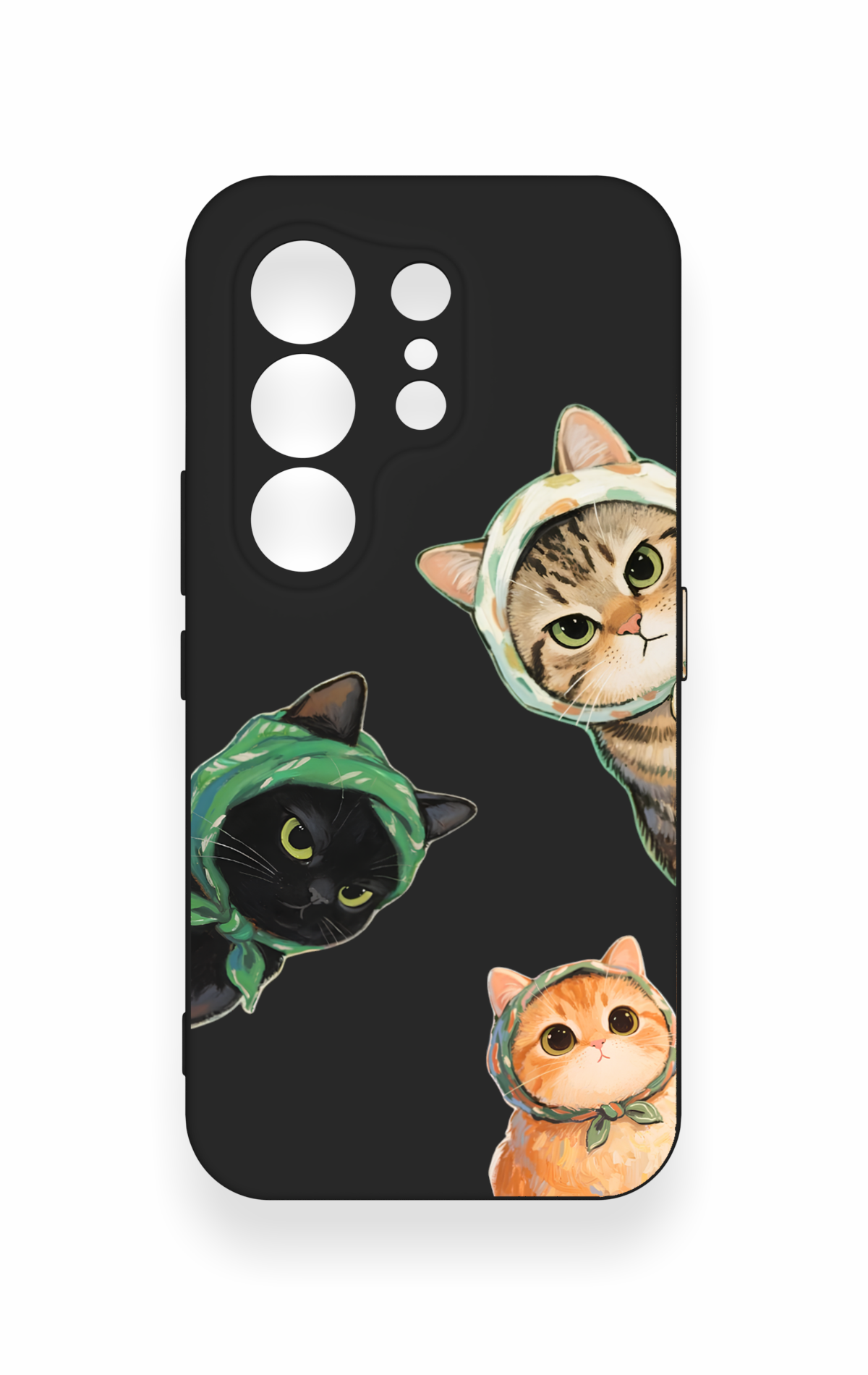Tecno Camon 50 4G Uyumlu Kedi Ekibi Desenli Silikon Kılıf