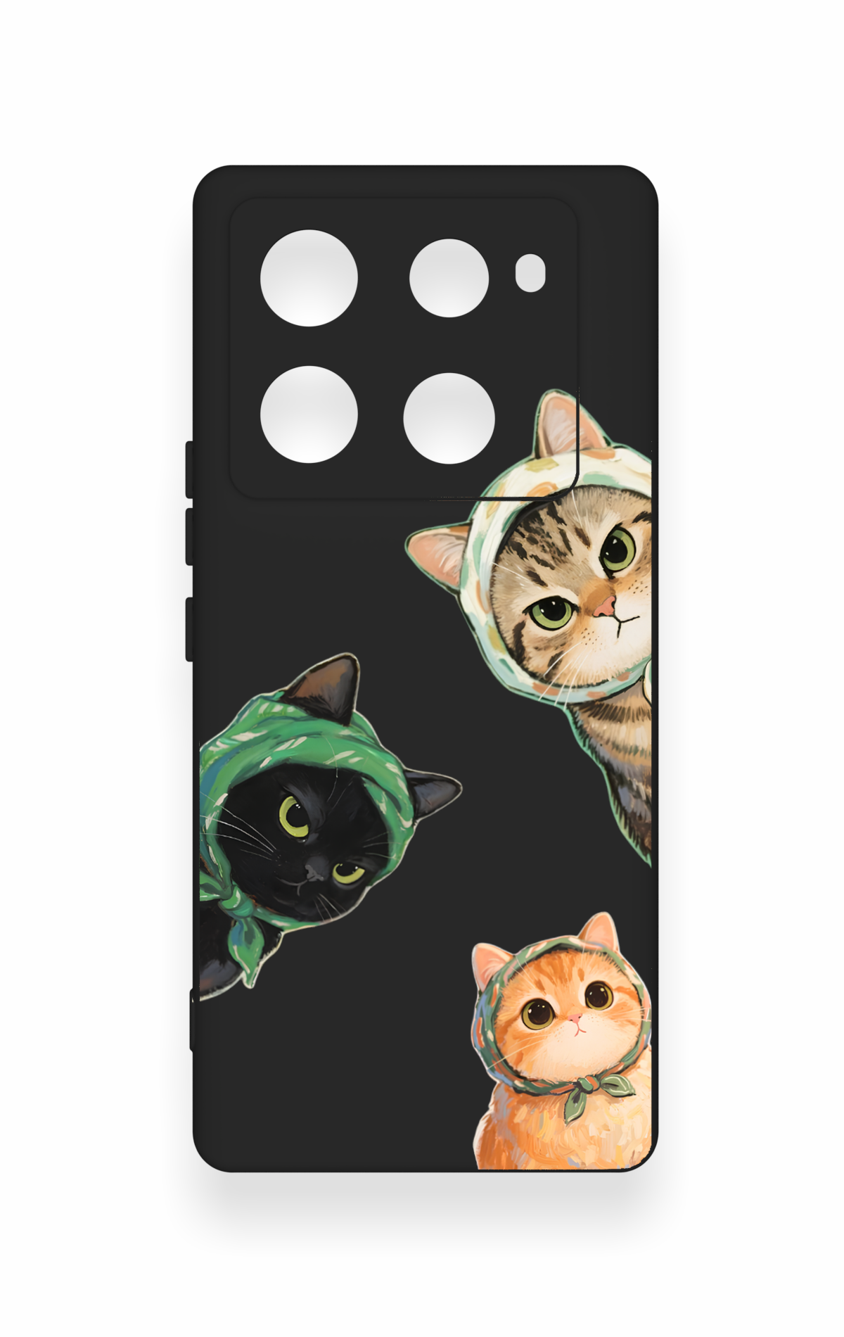 İnfinix Note 40 Pro Uyumlu Kedi Ekibi Desenli Silikon Kılıf