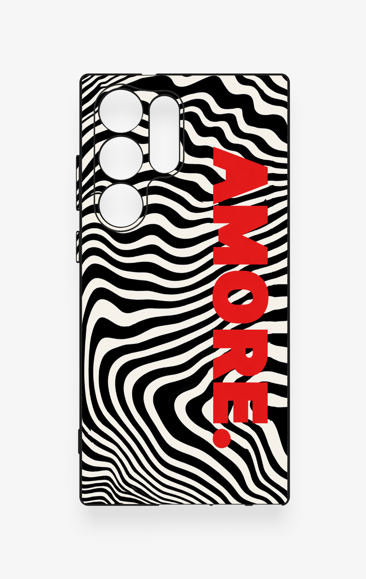 Samsung S23 Ultra Uyumlu Zebra Amore Desenli Silikon Kılıf