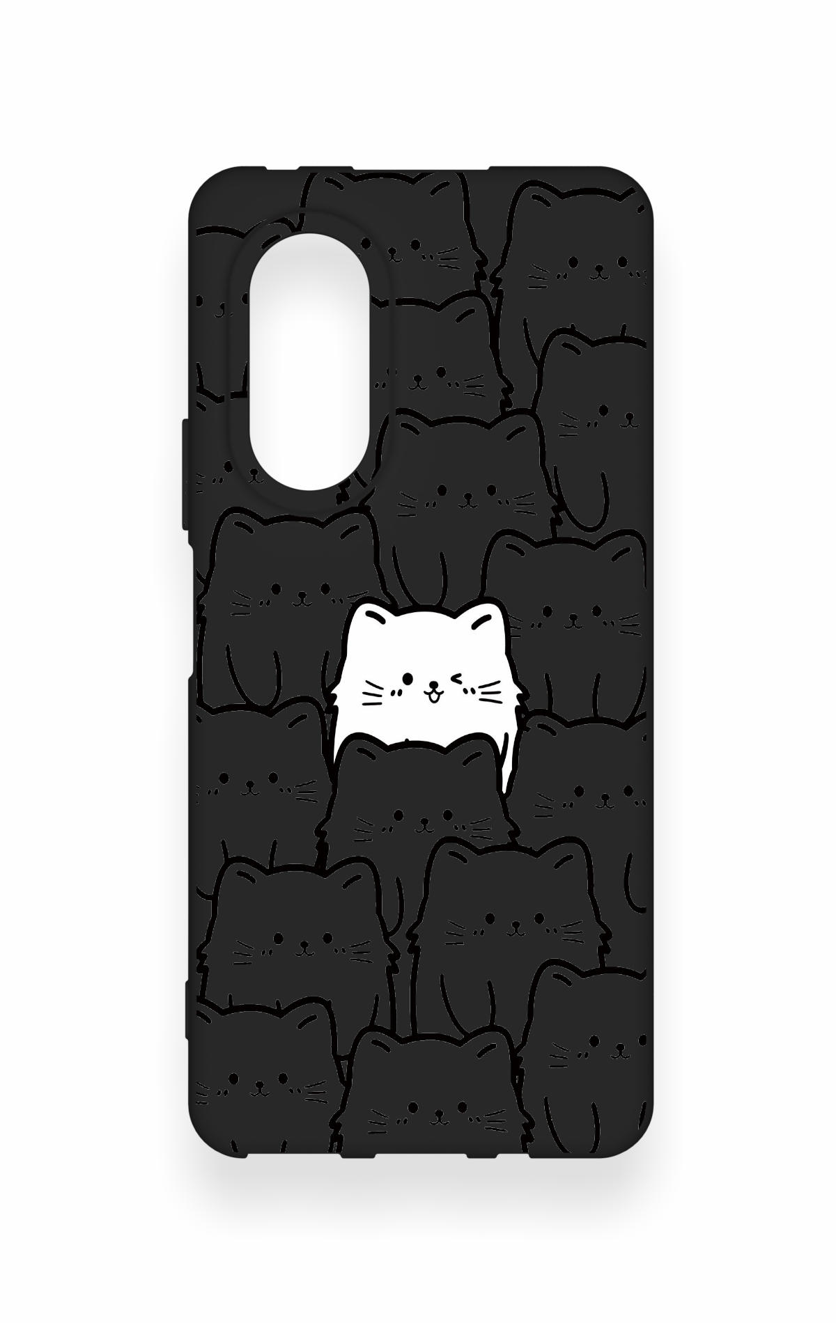 Huawei Nova 9Se Uyumlu Many Cats Desenli Silikon Kılıf