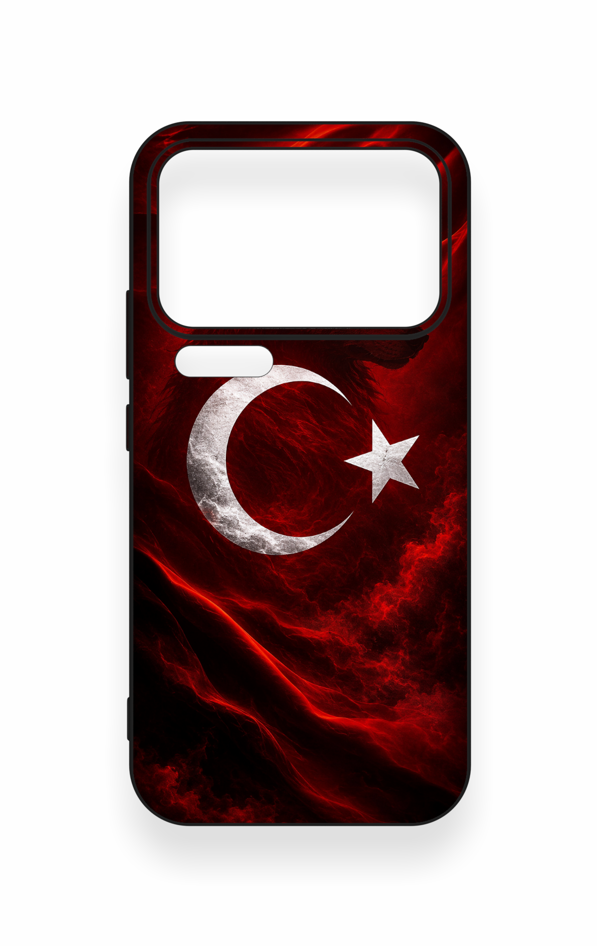 Mi 17 Pro Max Uyumlu Kurt Türk Bayrağı Desenli Silikon Kılıf