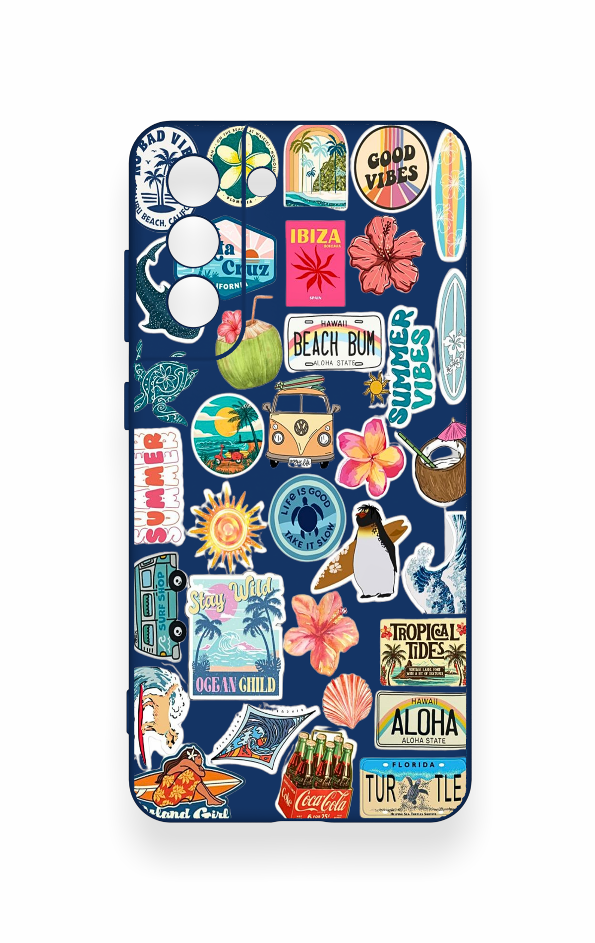 Samsung-S21FE Uyumlu Summer Vibes Desenli Silikon Kılıf