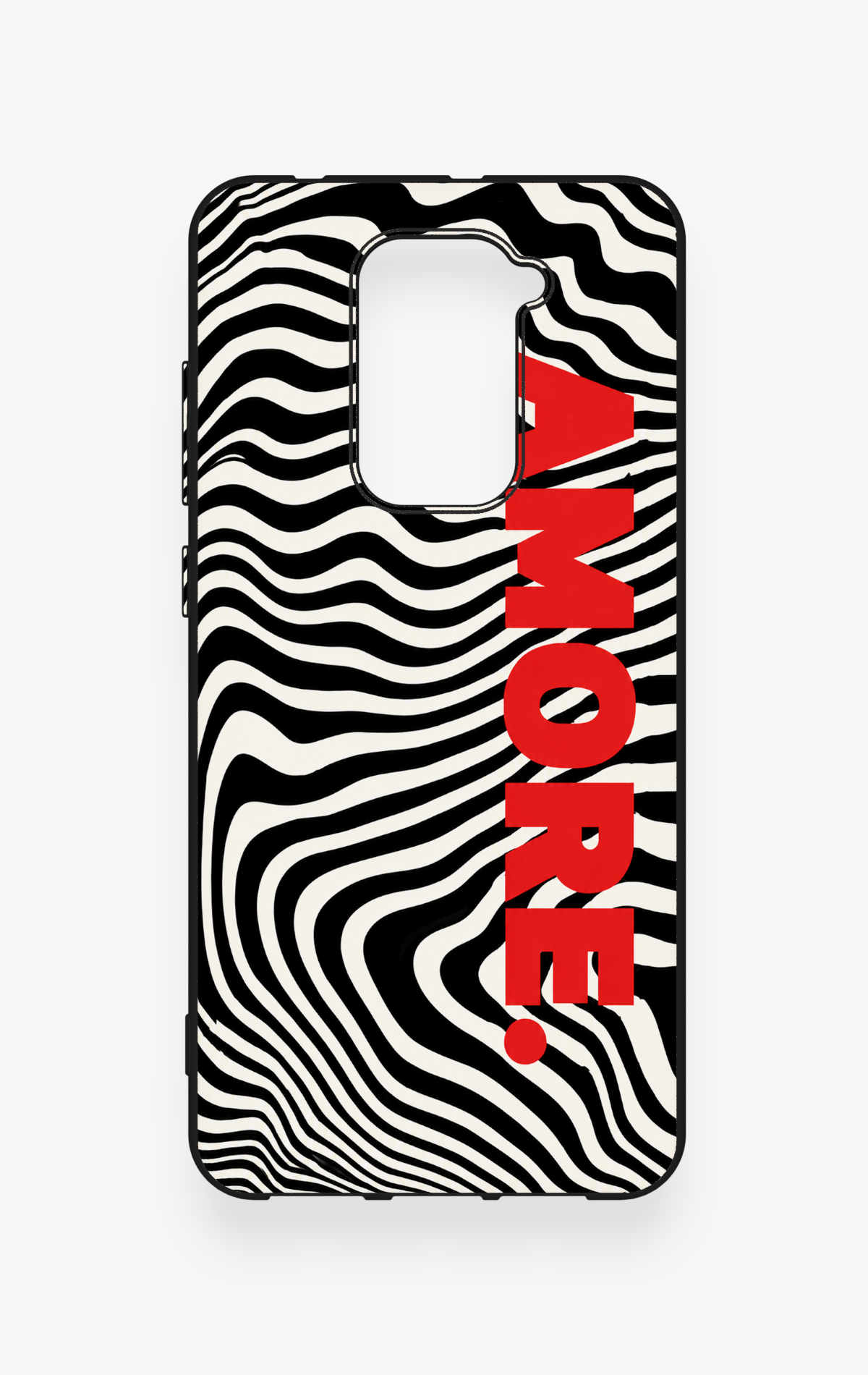 Redmi Note 9 Uyumlu Zebra Amore Desenli Silikon Kılıf