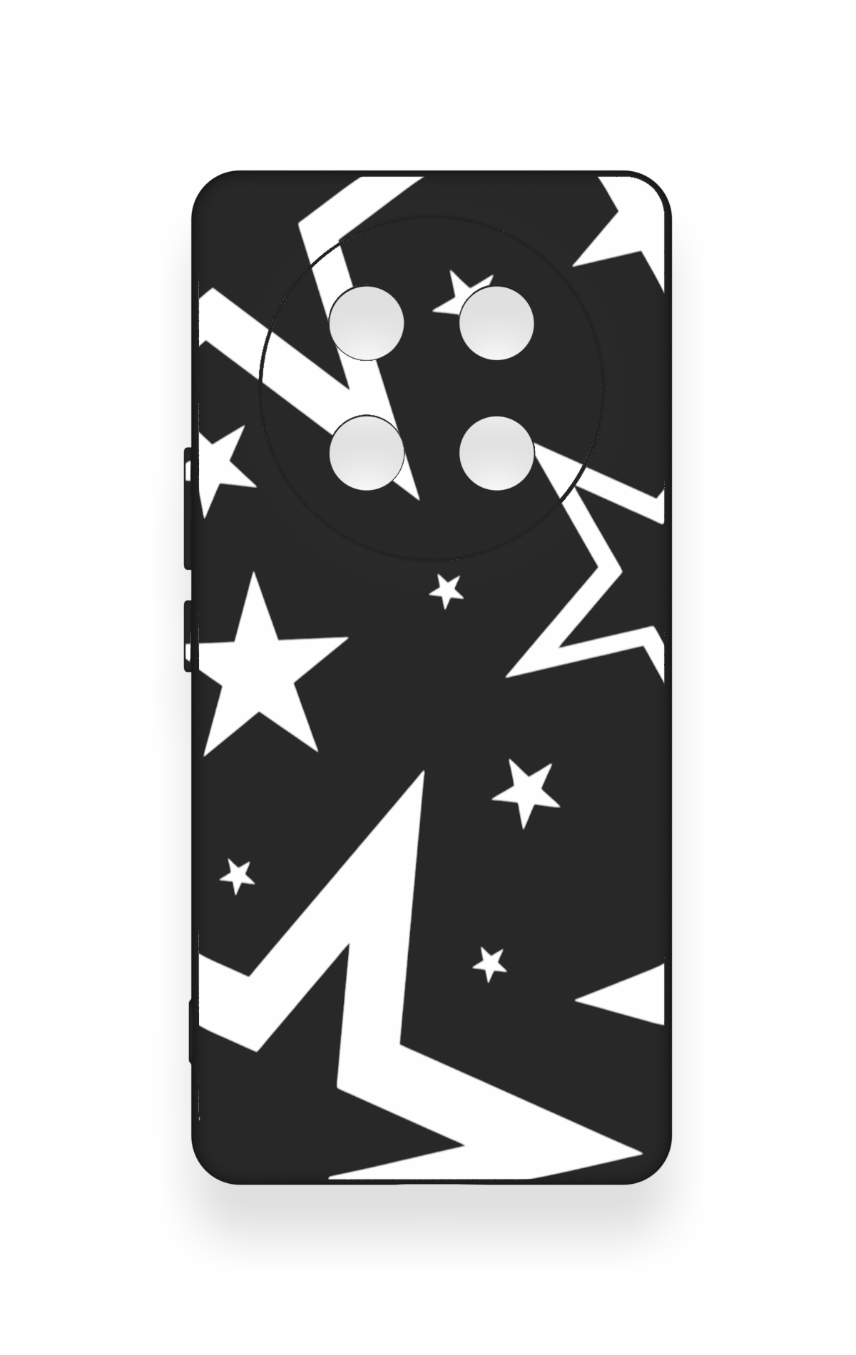 Honor Magic 7 Lite 5G Uyumlu Siyah Mega Star Desenli Silikon Kılıf