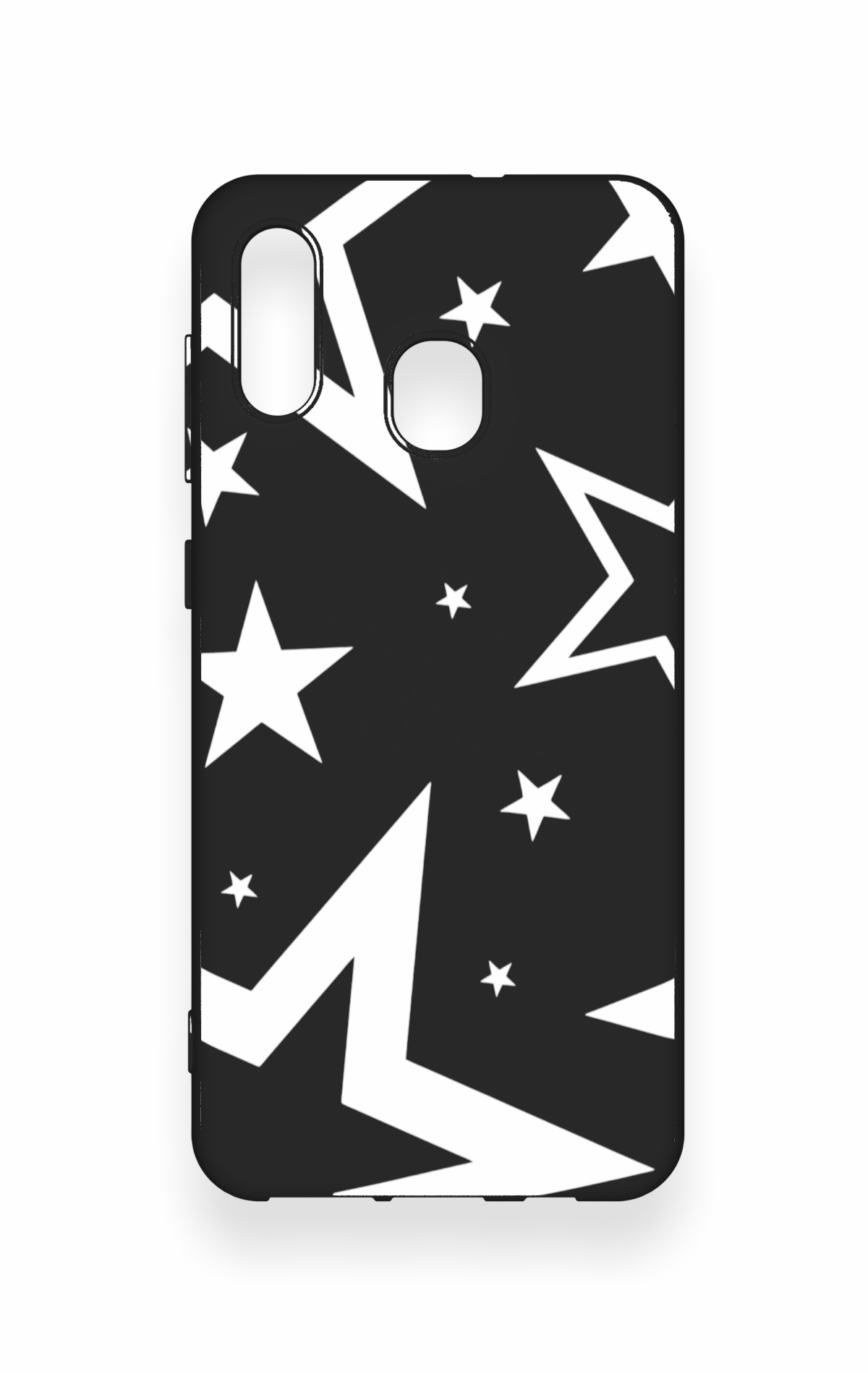 Samsung A20-A30 Uyumlu Siyah Mega Star Desenli Silikon Kılıf