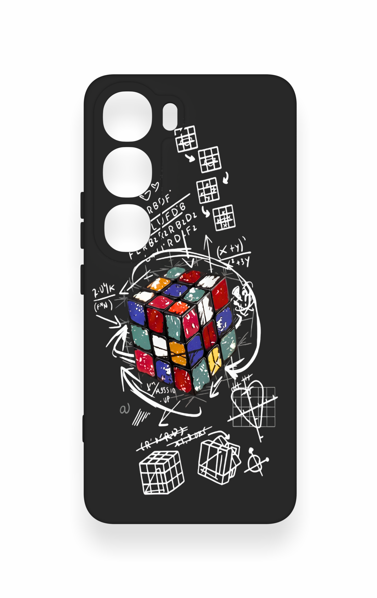 Vivo V40 Lite 5G Uyumlu Rubik Küb Desenli Silikon Kılıf