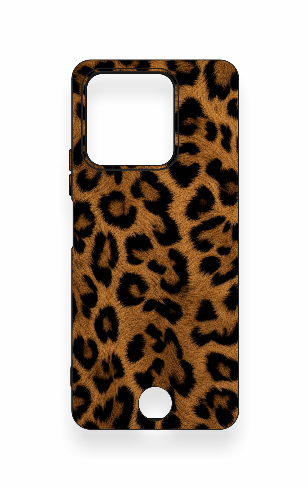 Reeder S71 Uyumlu Koyu Leopar Deri Desenli Silikon Kılıf