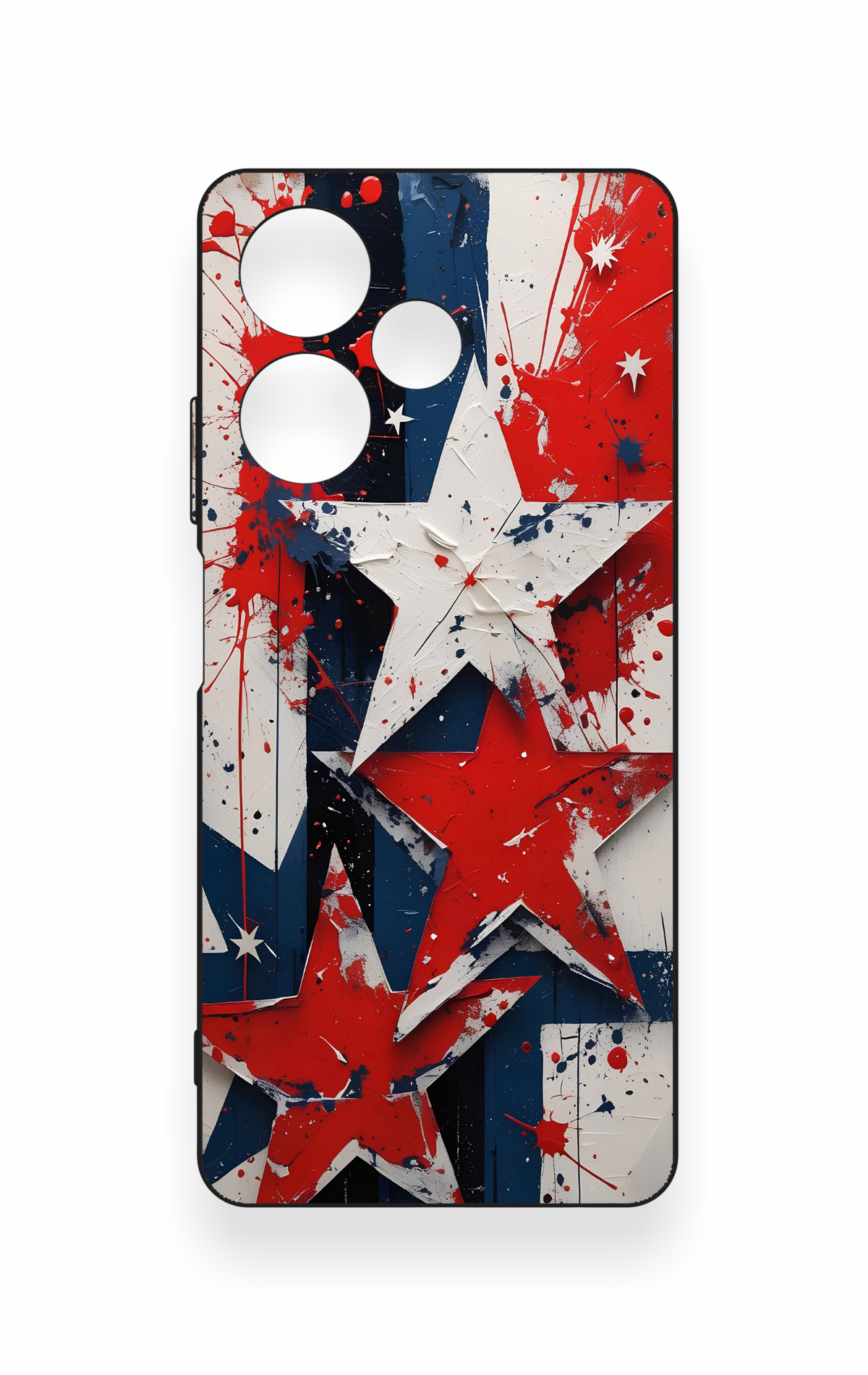İnfinix Hot 30 Uyumlu Star Flag Desenli Silikon Kılıf