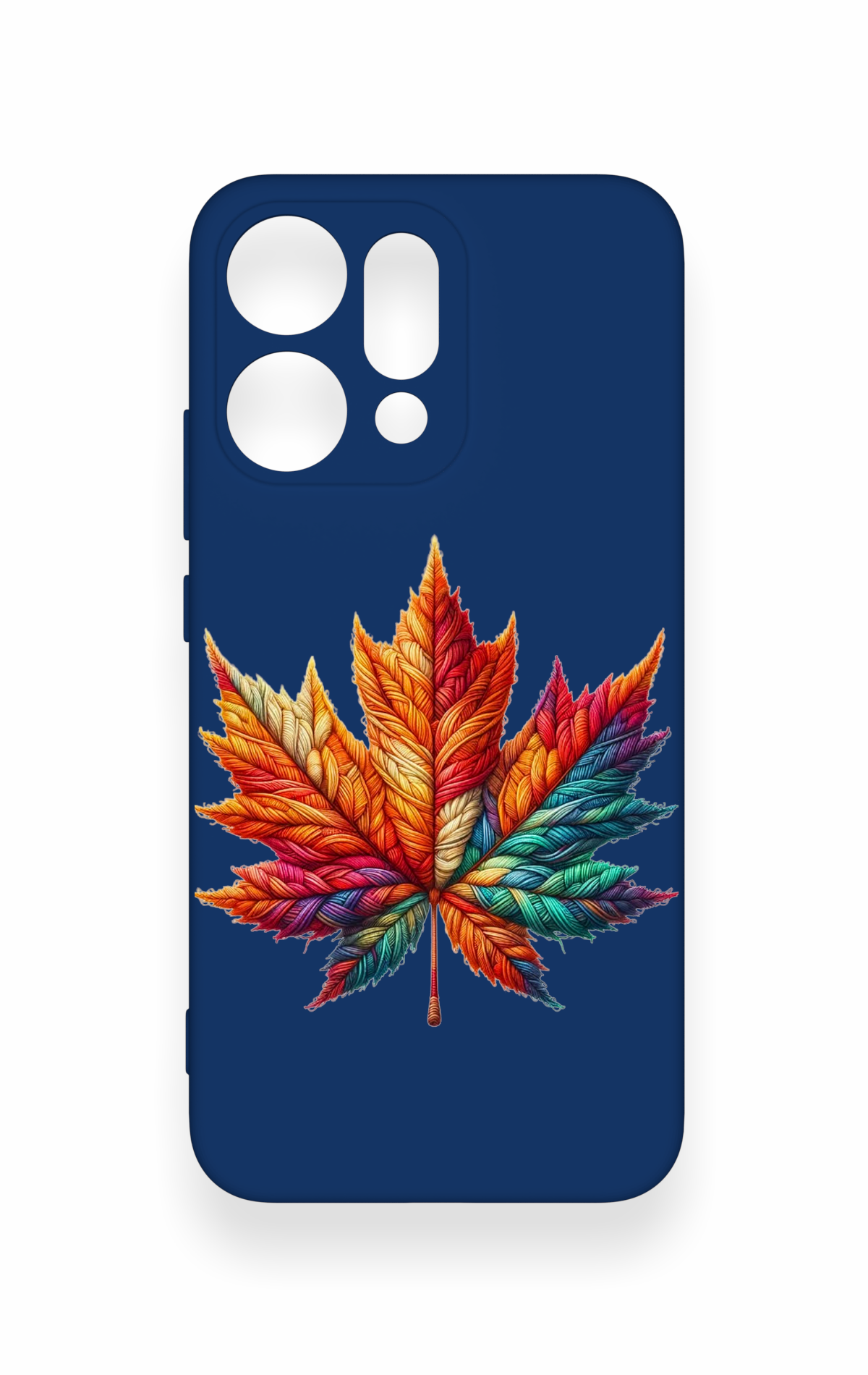 Oppo Reno 14 Uyumlu Renkli Yaprak Desenli Silikon Kılıf
