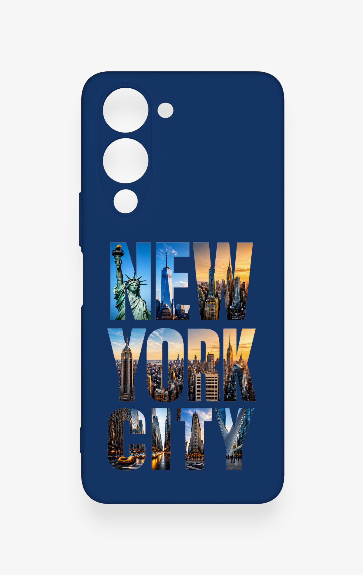 Vivo Y19 5G Uyumlu New York City Desenli Silikon Kılıf