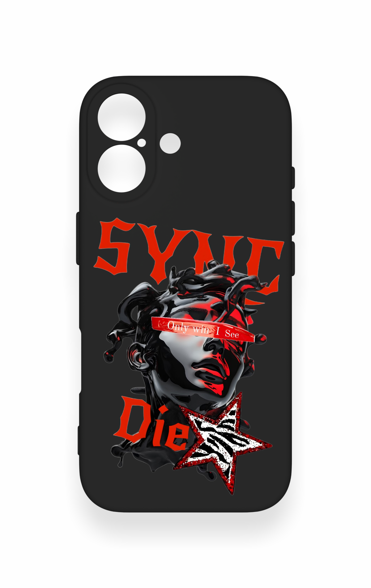 iPhone 17 Uyumlu Sync Die Desenli Silikon Kılıf