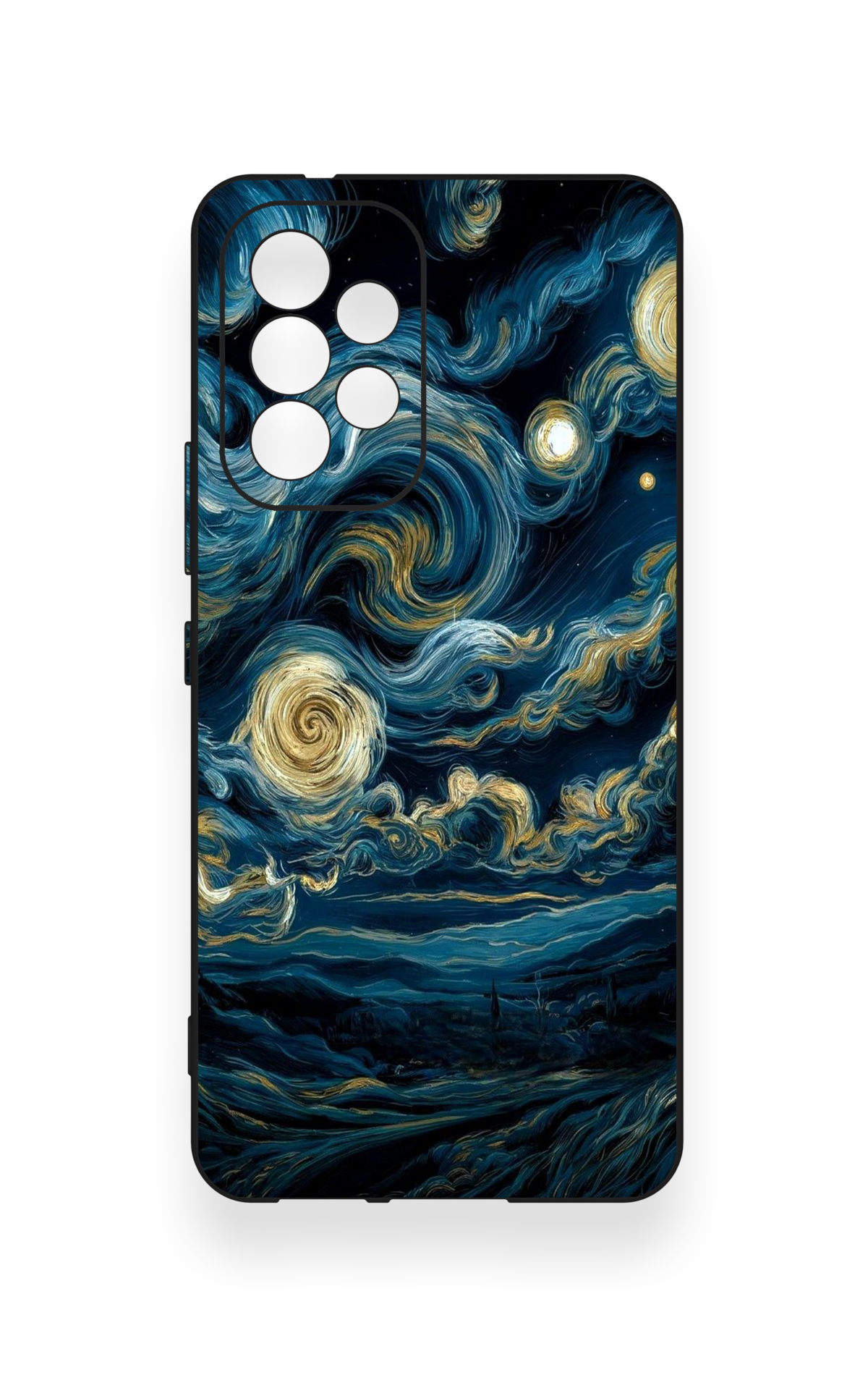 Samsung A53 Uyumlu Yıldızlı Gece Desenli Silikon Kılıf