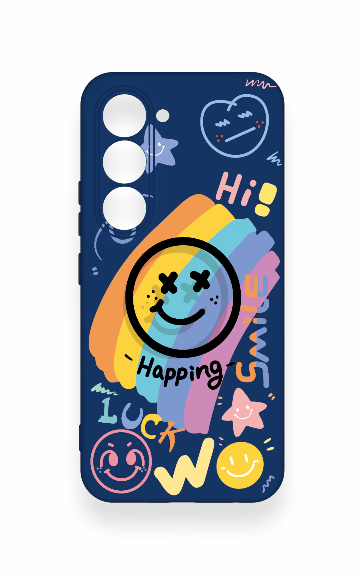 Tecno Spark 40 Pro Uyumlu Happing Smile Desenli Silikon Kılıf