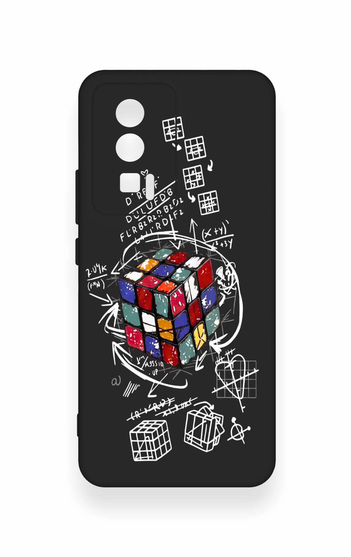 Poco F5 Pro Uyumlu Rubik Küb Desenli Silikon Kılıf