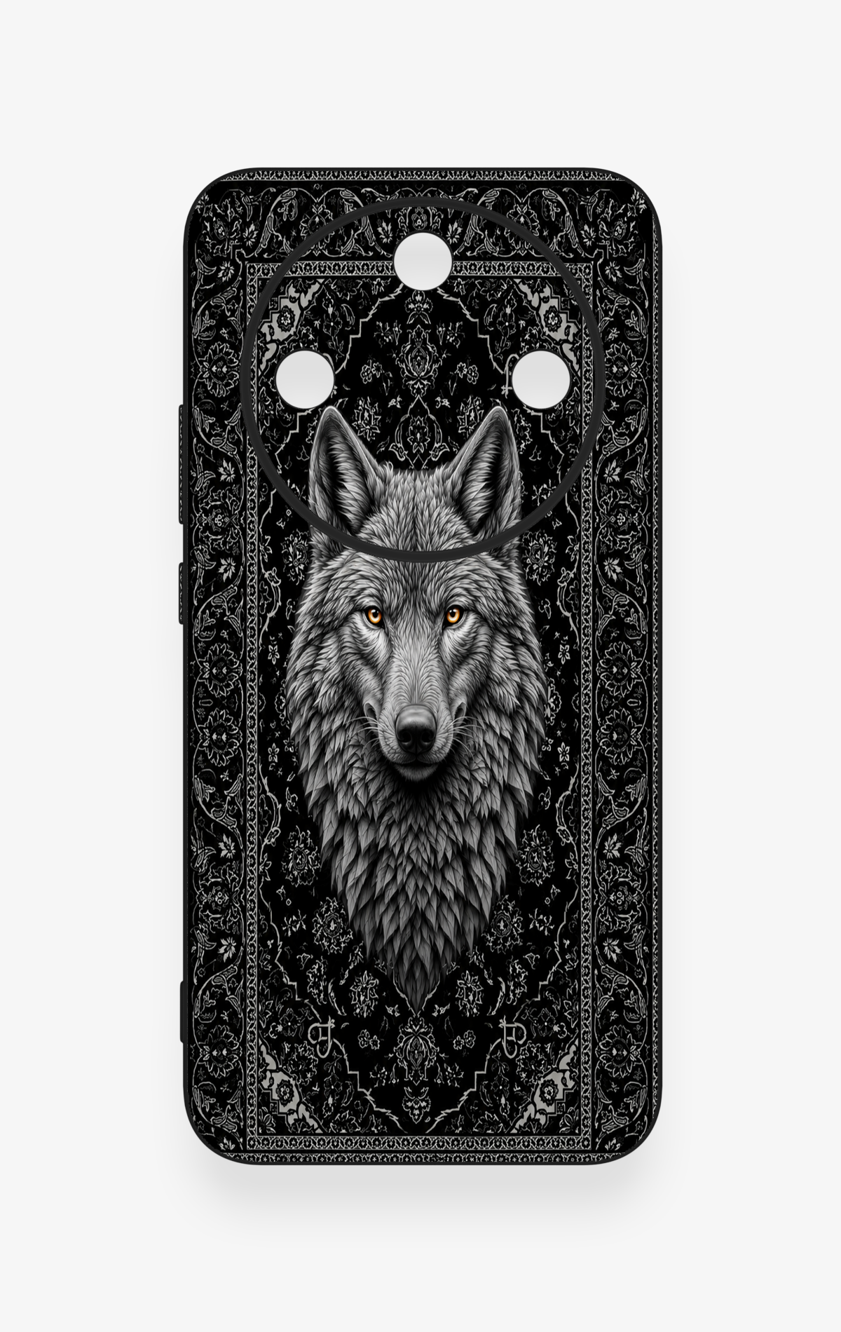 Honor Magic 8 Lite Uyumlu Etnik Kurt Desenli Silikon Kılıf