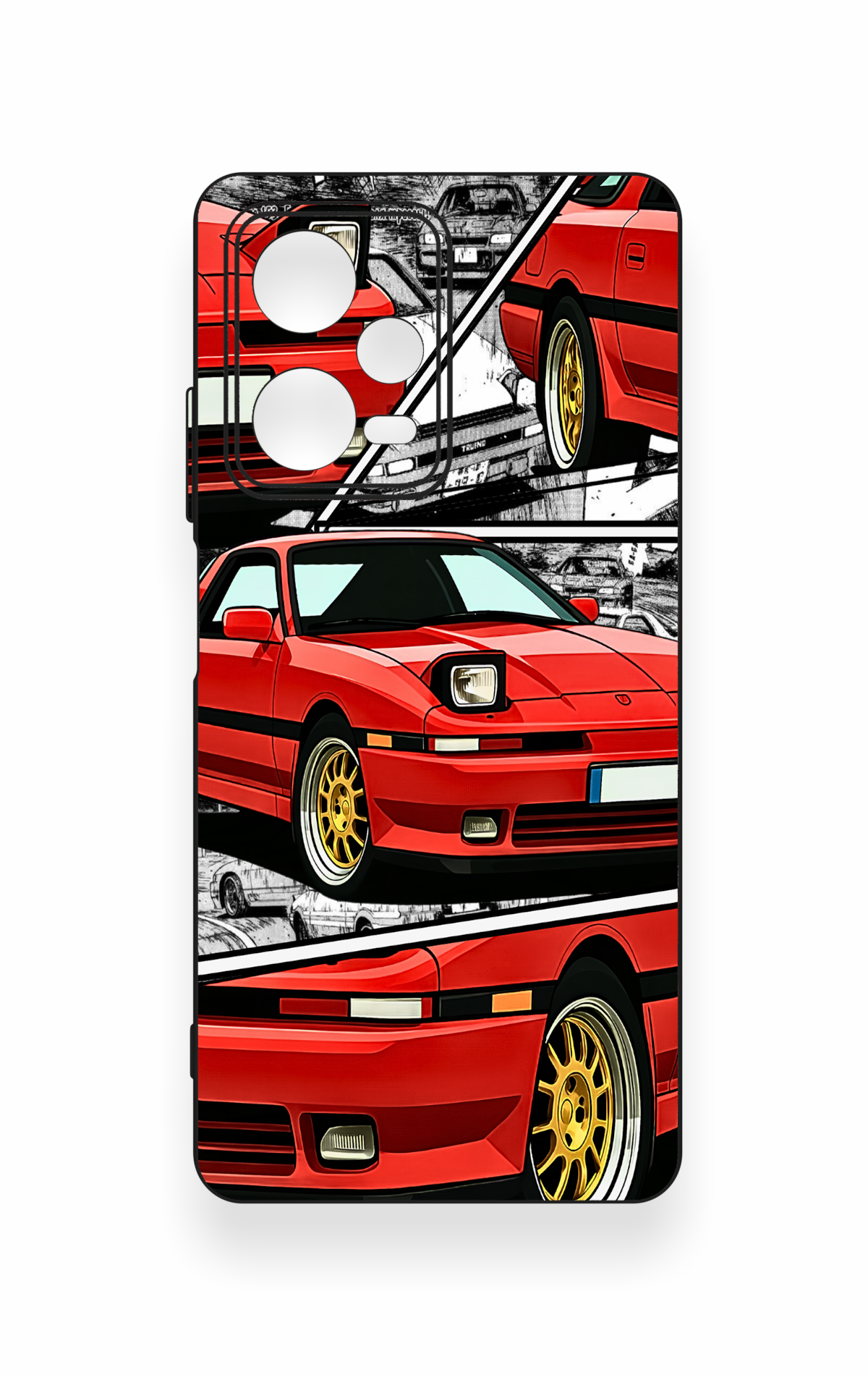 Redmi Note 12 Pro 5G Uyumlu Kırmızı Supra Desenli Silikon Kılıf