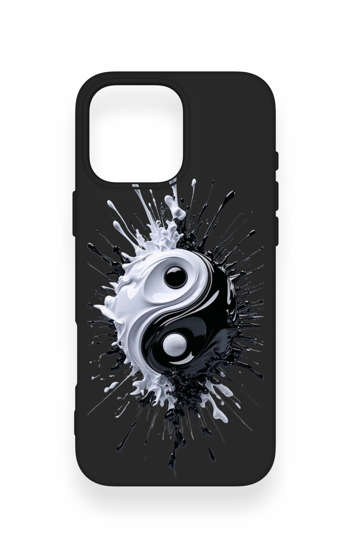 iPhone 16 Pro Max Uyumlu İyi ve Kötü Desenli Silikon Kılıf