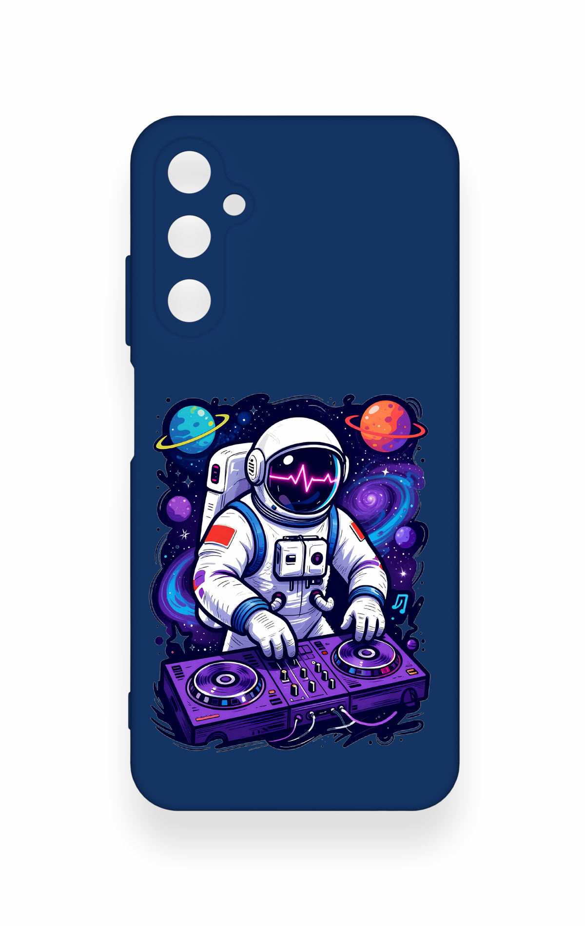 Samsung A05s Uyumlu Astronot DJ Desenli Silikon Kılıf