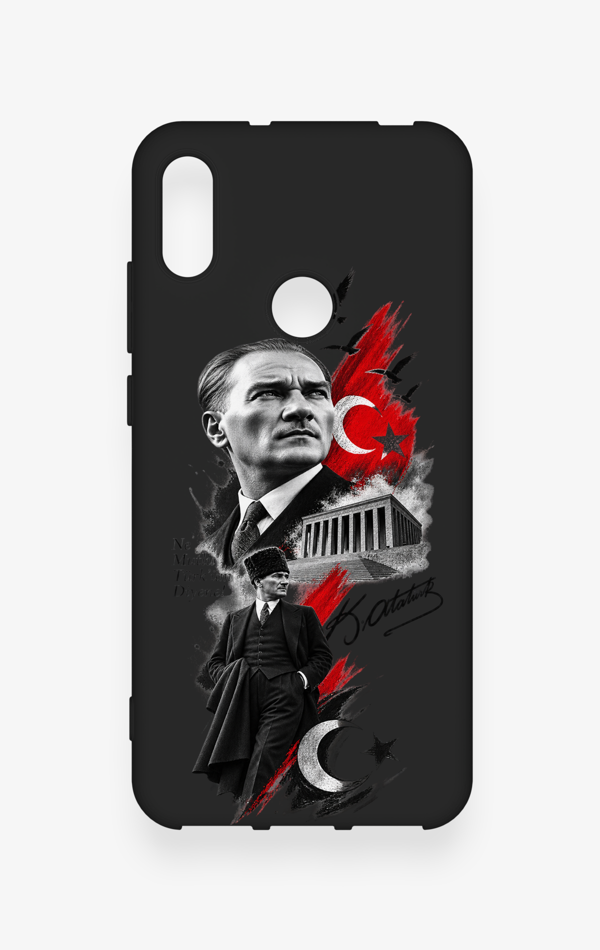 Huawei Y6 2019 Uyumlu Atatürk Anıtkabir Desenli Silikon Kılıf