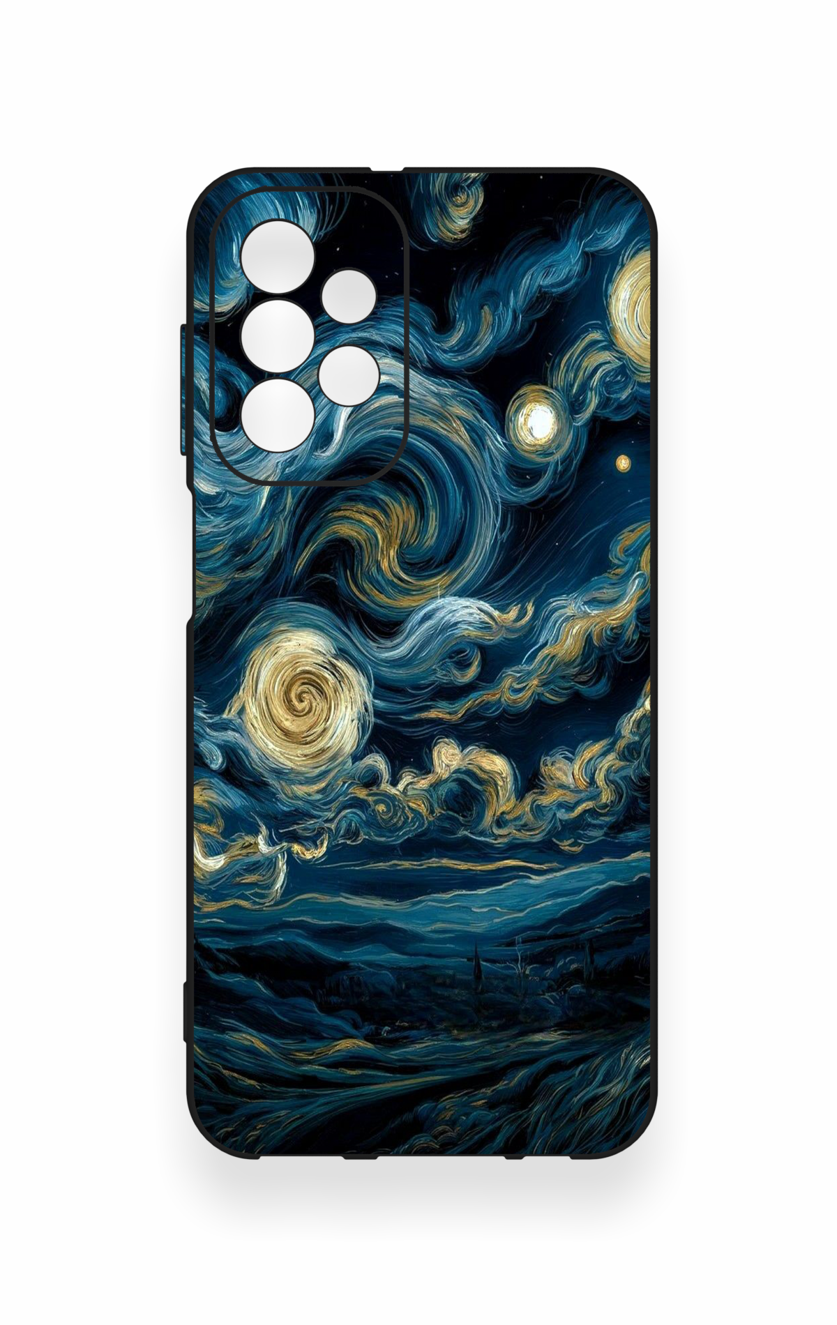 Samsung A23 Uyumlu Yıldızlı Gece Desenli Silikon Kılıf