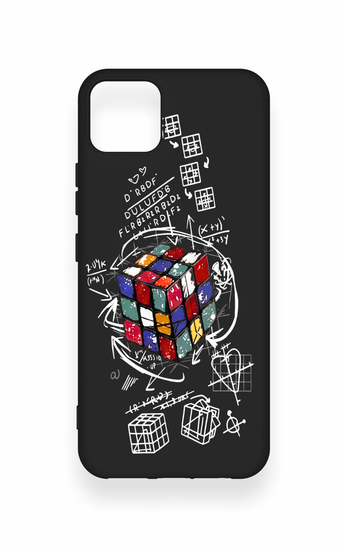Realme C11 2021 Uyumlu Rubik Küb Desenli Silikon Kılıf