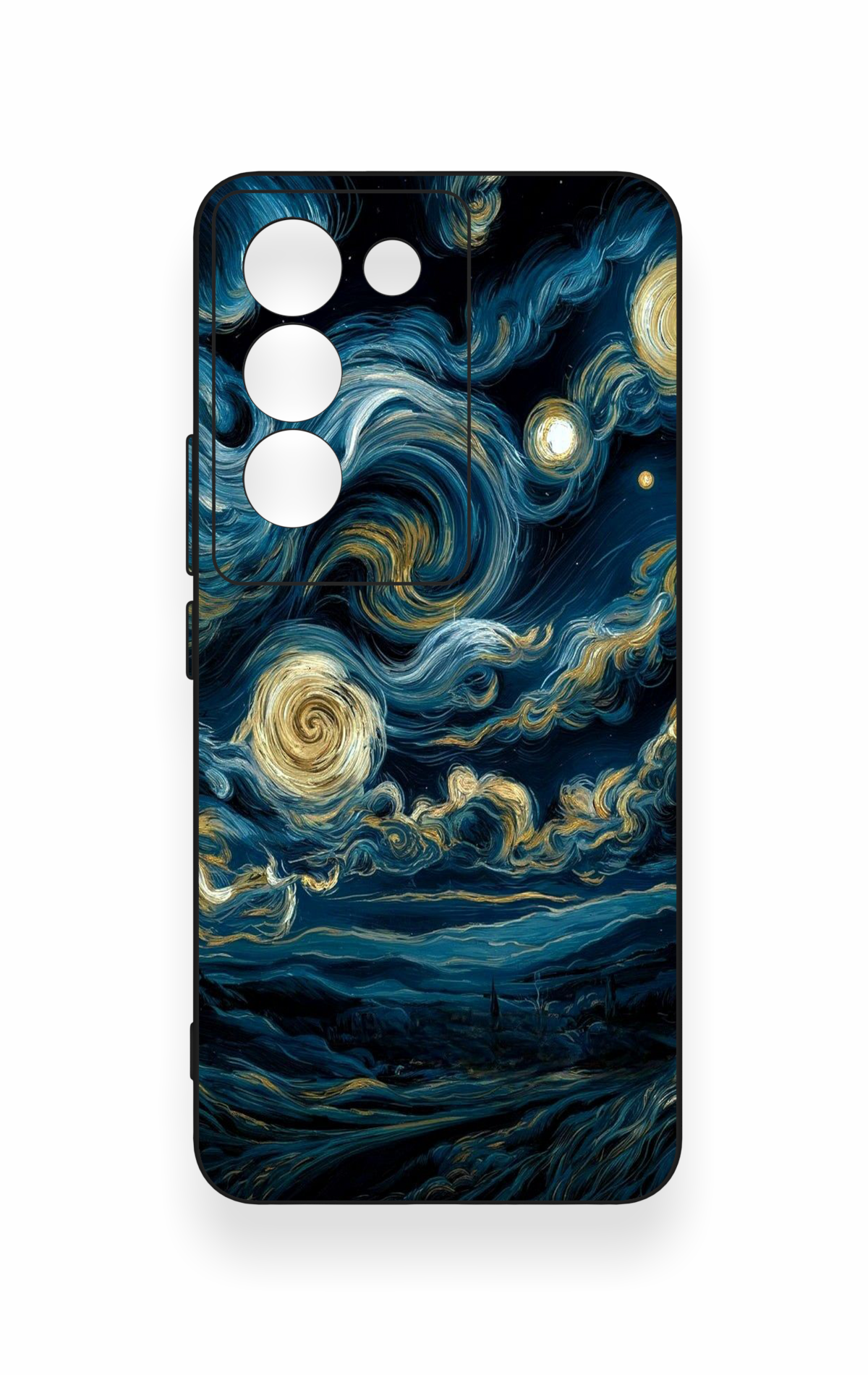 Vivo V30 Lite Uyumlu Yıldızlı Gece Desenli Silikon Kılıf