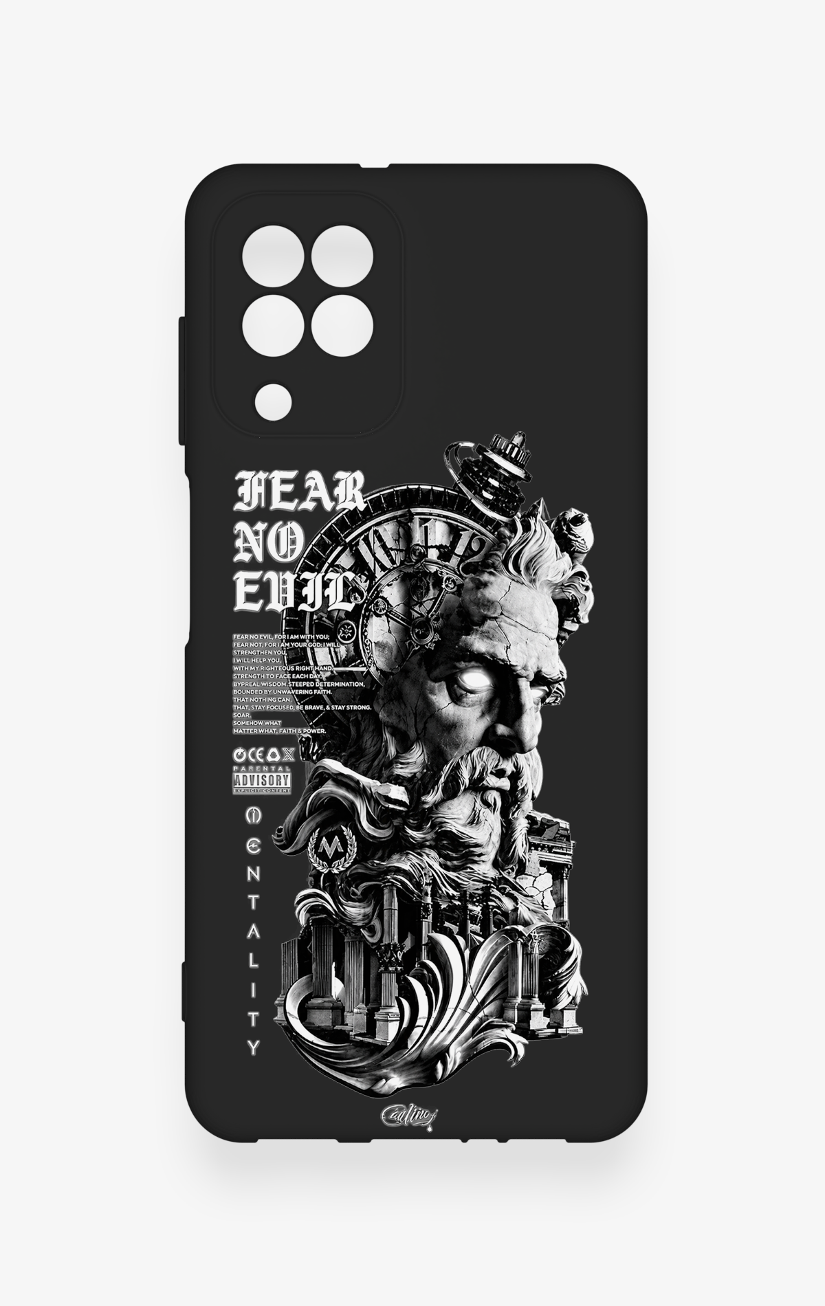 Samsung A22 Uyumlu Fear No Evil Desenli Silikon Kılıf