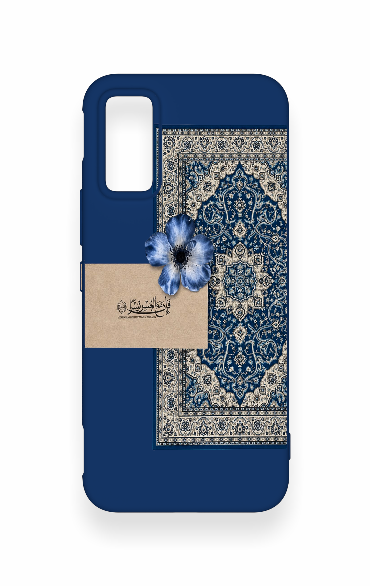 İnfinix Gt 30 Pro Uyumlu Mavi Etnik Halı Desenli Silikon Kılıf