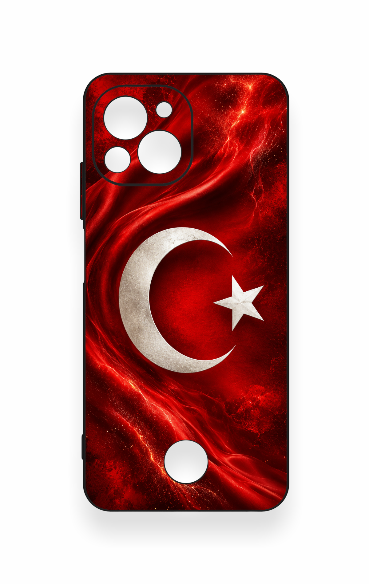 Reeder S23 Pro Max Uyumlu Türk Bayrağı Desenli Silikon Kılıf