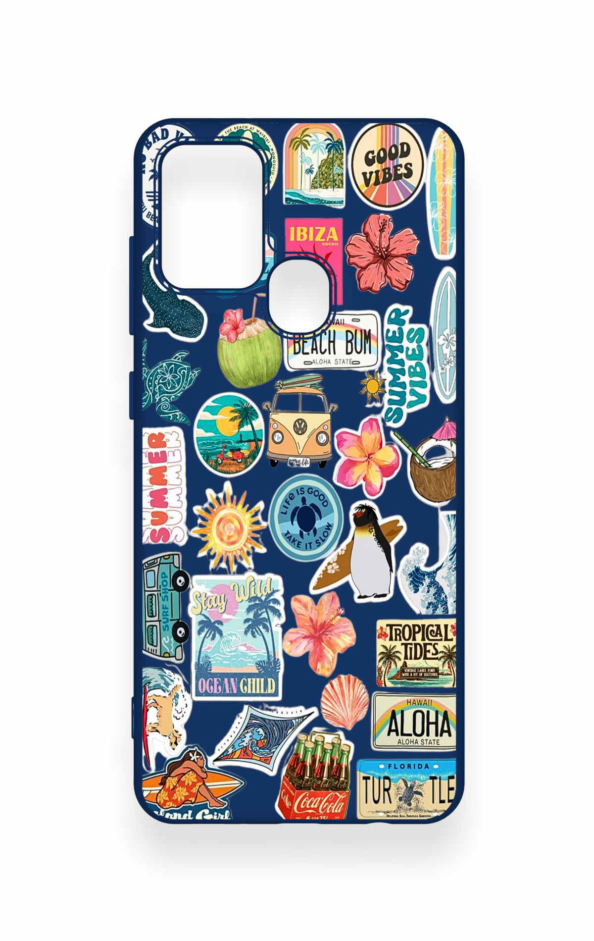 Samsung A21S Uyumlu Summer Vibes Desenli Silikon Kılıf