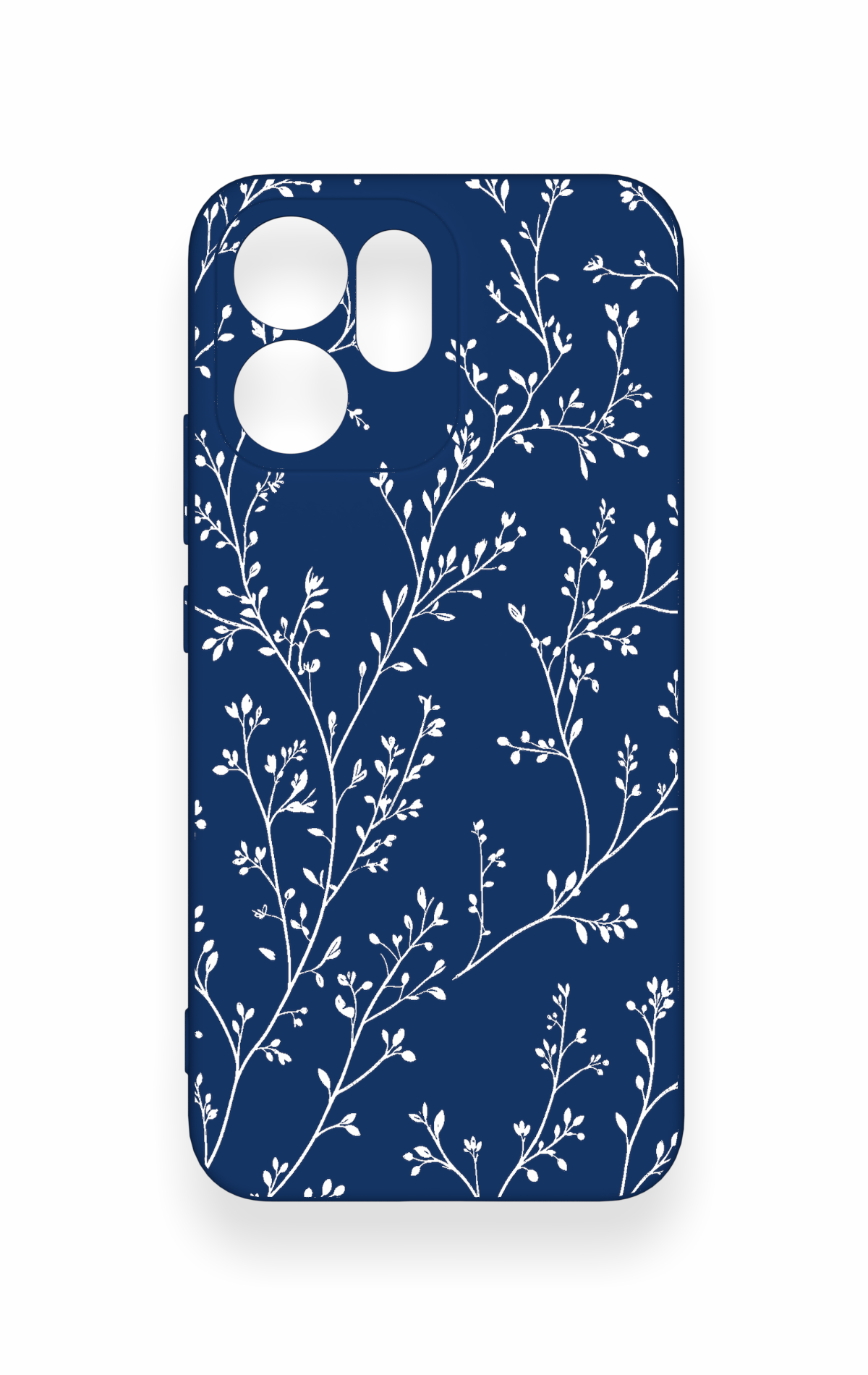 Oppo Reno 14F Uyumlu İnce Yaprak Dalı Desenli Silikon Kılıf