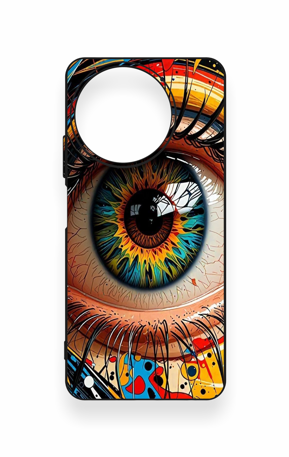 Realme 11 Uyumlu Renkli Göz Bebeği Desenli Silikon Kılıf