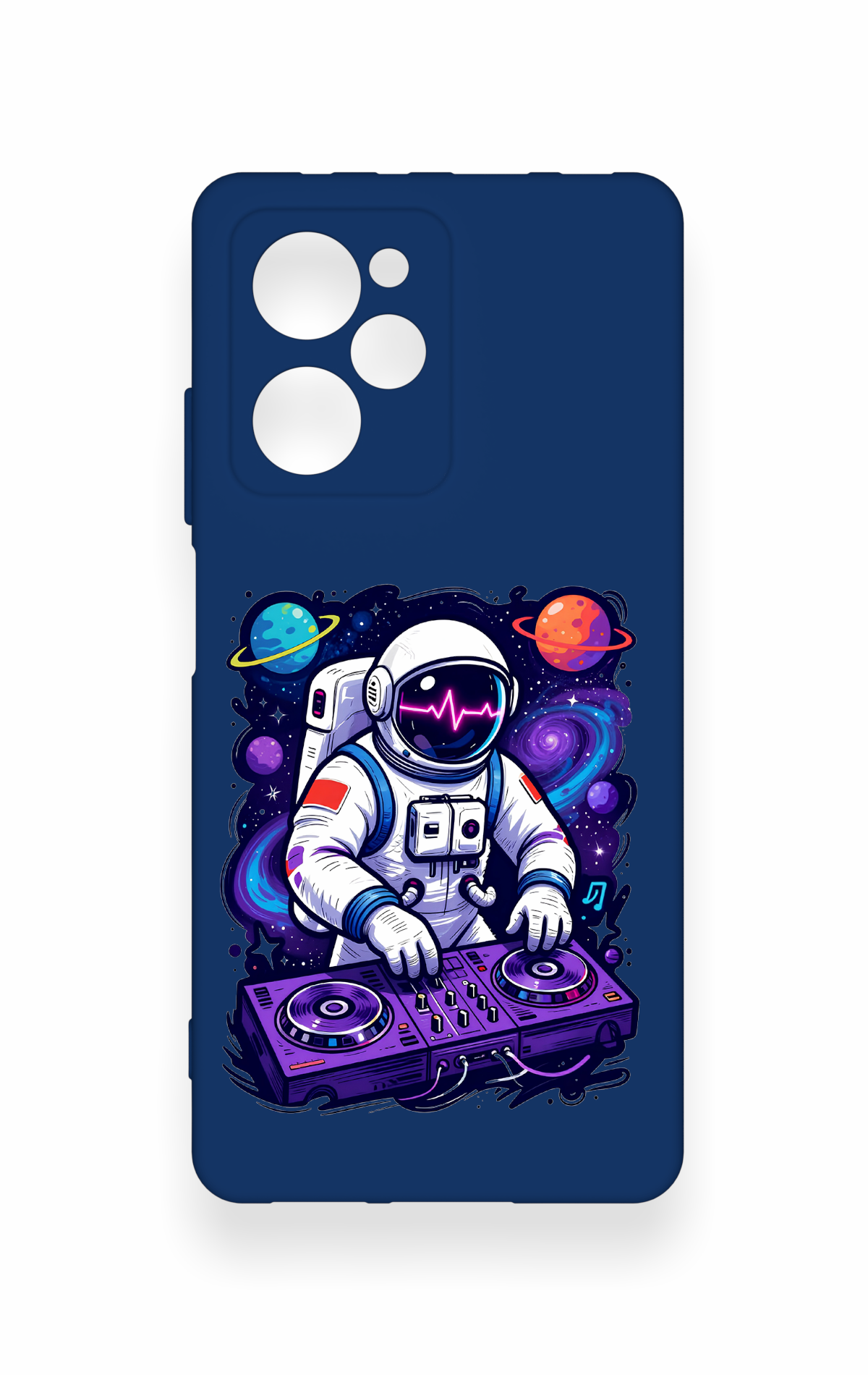 Poco X5 Pro Uyumlu Astronot DJ Desenli Silikon Kılıf