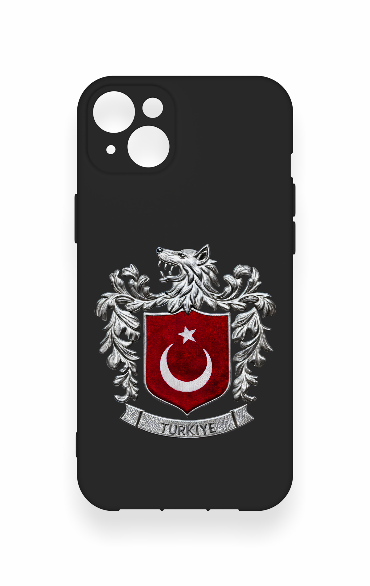 iPhone 14 Plus/15 Plus Uyumlu Türk Arma Desenli Silikon Kılıf