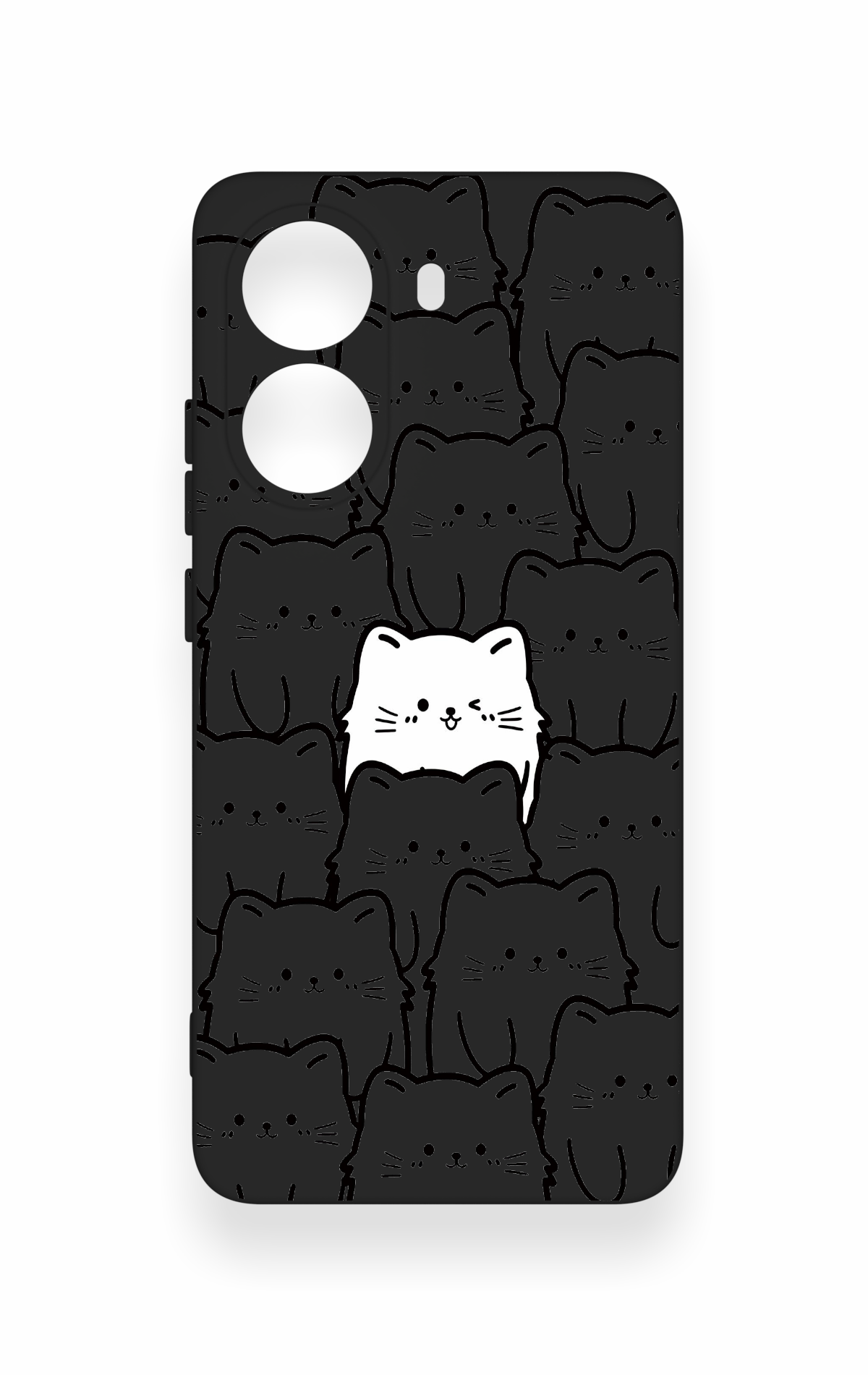 Poco X7 Pro Uyumlu Many Cats Desenli Silikon Kılıf
