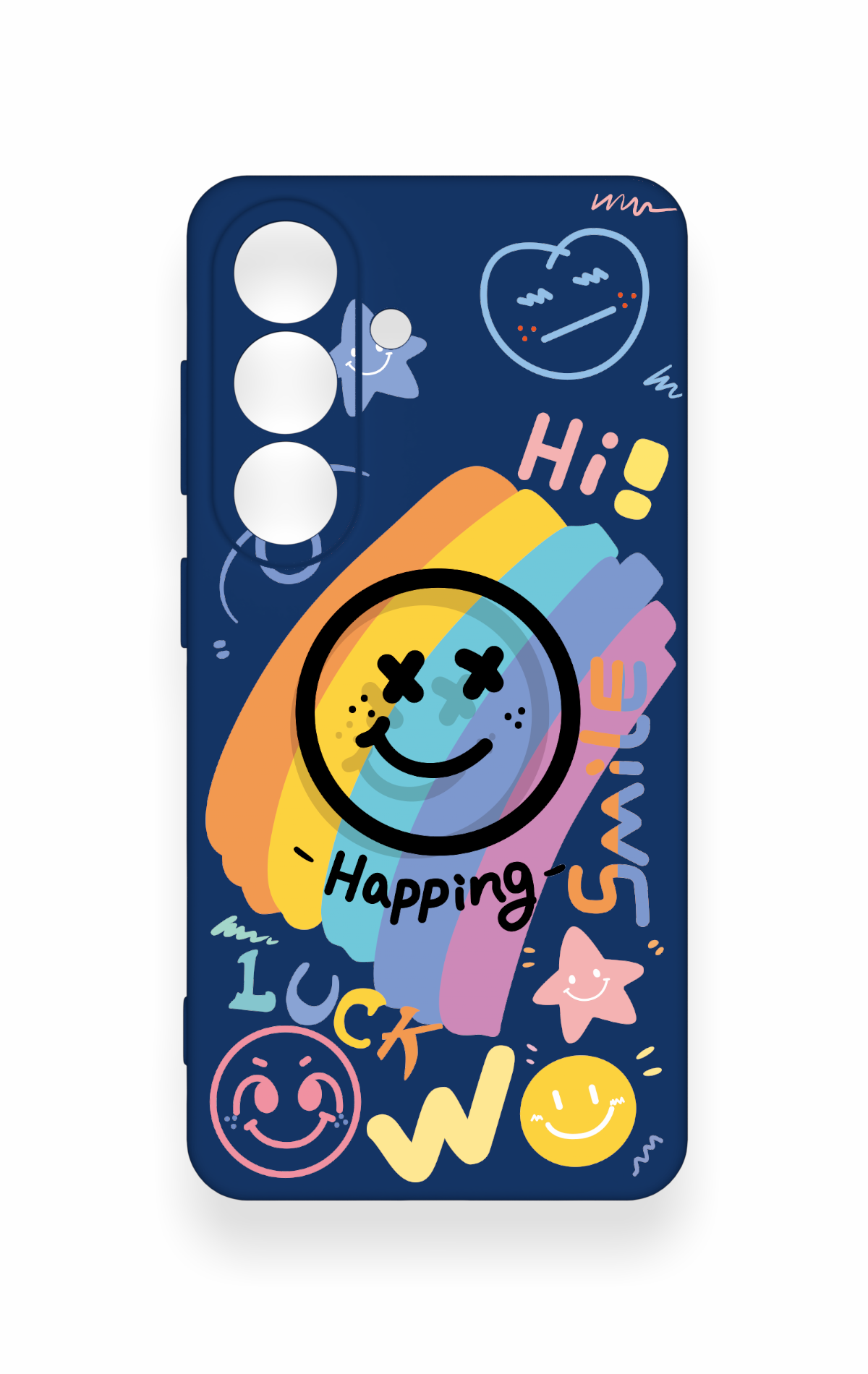 Samsung S26 Uyumlu Happing Smile Desenli Silikon Kılıf