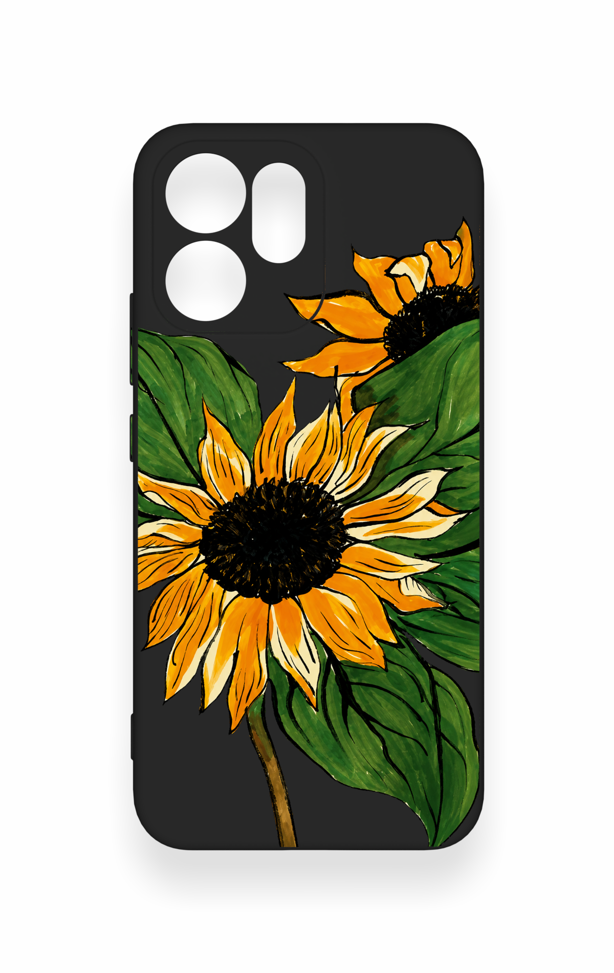 Oppo Reno 14F Uyumlu Ay Çiçeği Desenli Silikon Kılıf