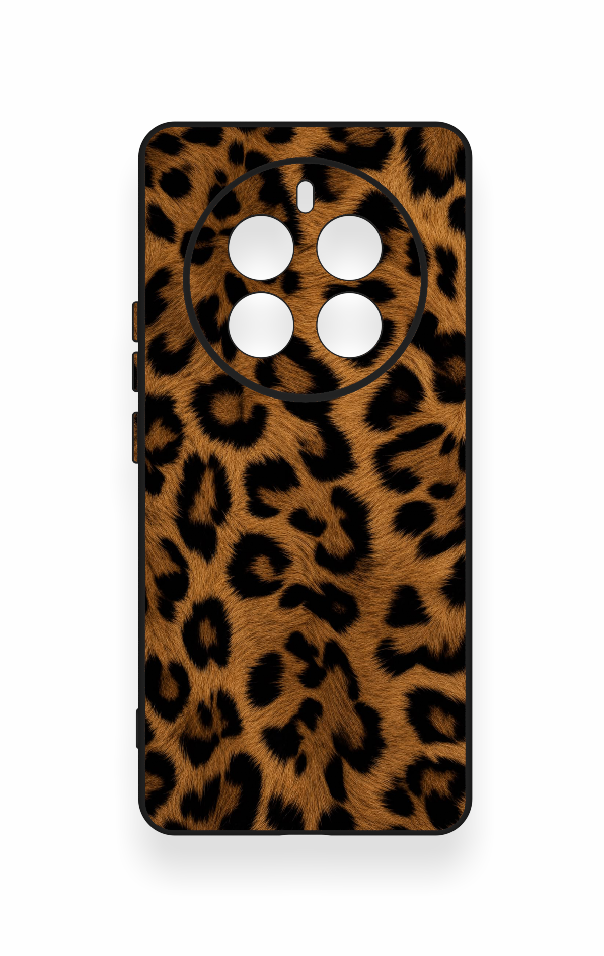 Realme 12 Pro Uyumlu Koyu Leopar Deri Desenli Silikon Kılıf