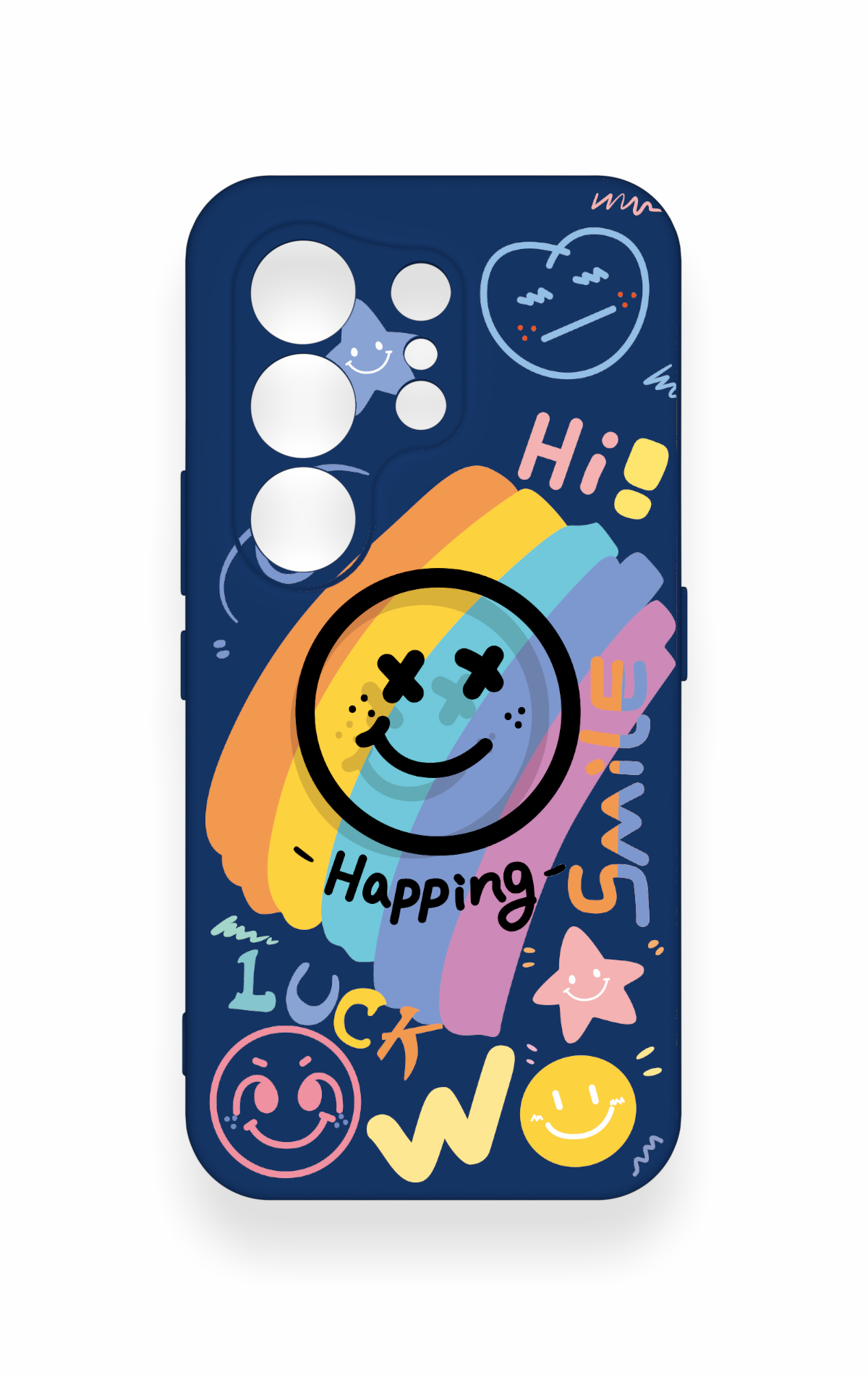 Tecno Camon 50 4G Uyumlu Happing Smile Desenli Silikon Kılıf