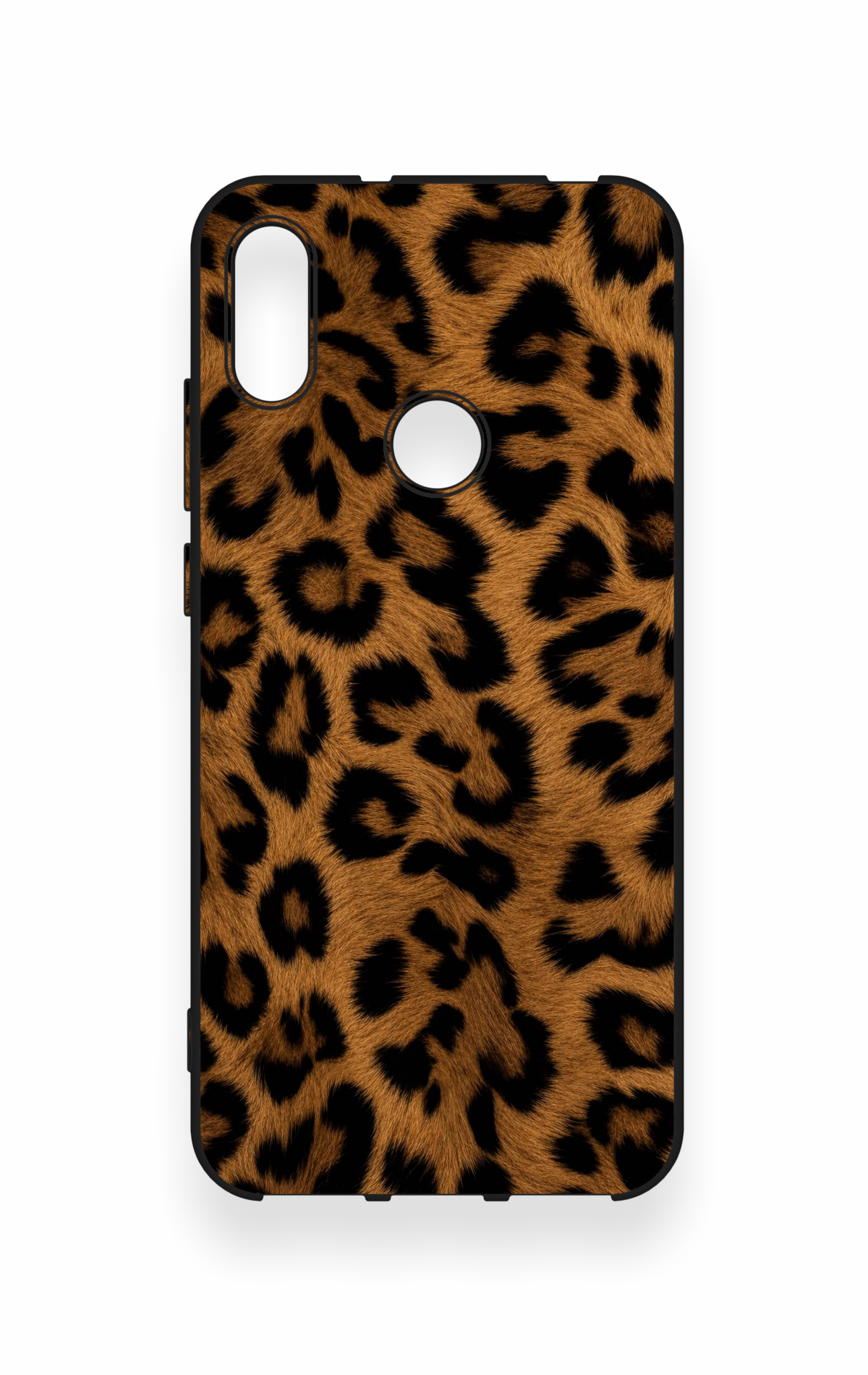 Huawei Y6 2019 Uyumlu Koyu Leopar Deri Desenli Silikon Kılıf