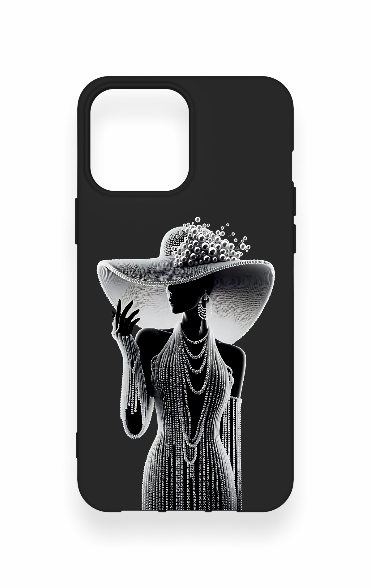 iPhone 13 Pro Max Uyumlu Lady Desenli Silikon Kılıf
