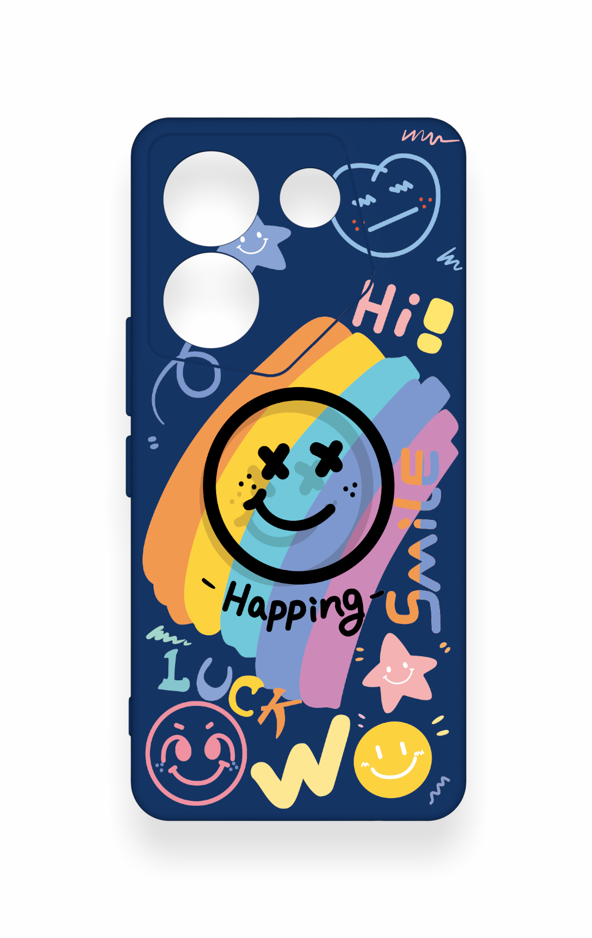 Tecno Camon 20 Pro Uyumlu Happing Smile Desenli Silikon Kılıf