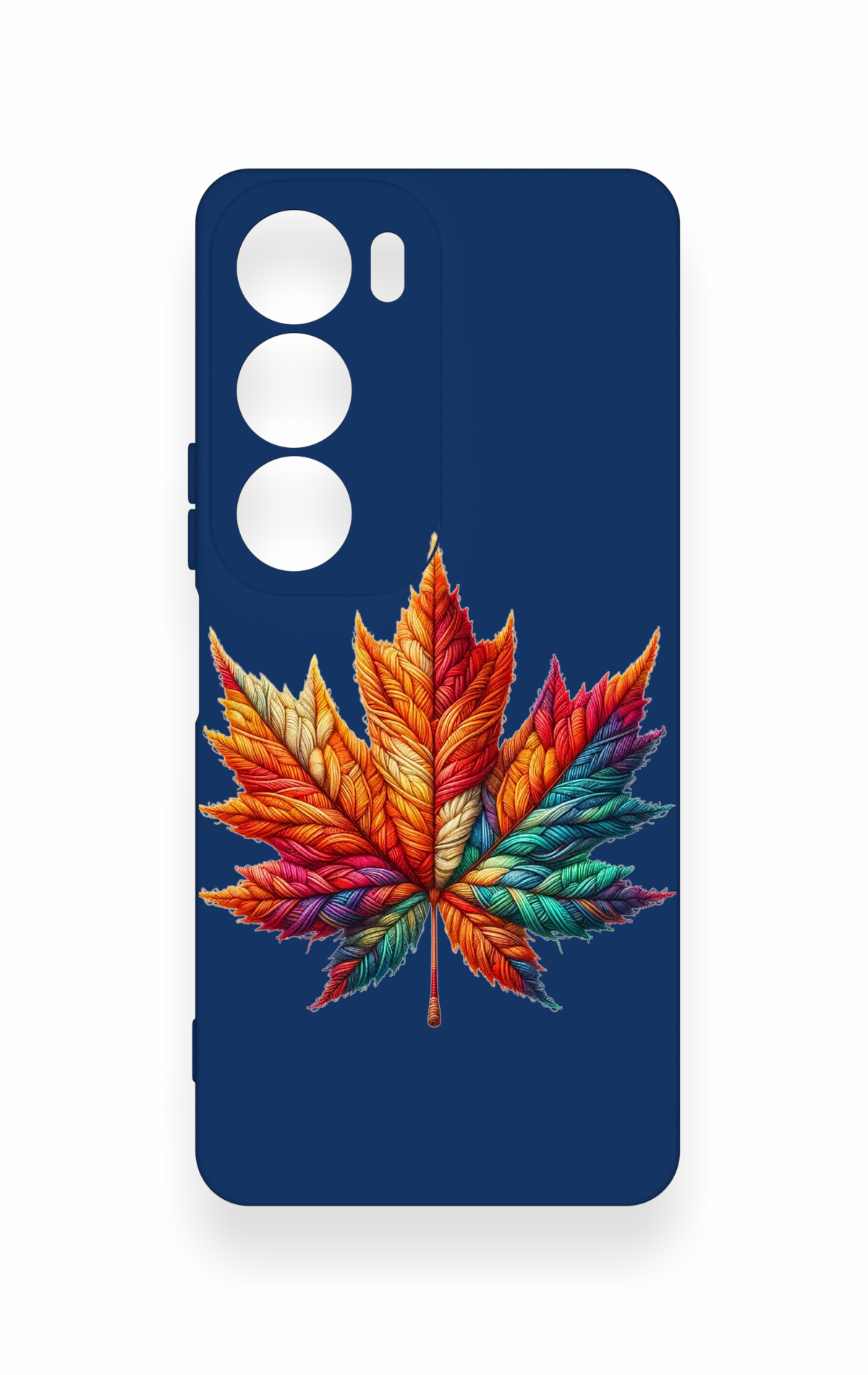 Vivo Y19s Uyumlu Renkli Yaprak Desenli Silikon Kılıf