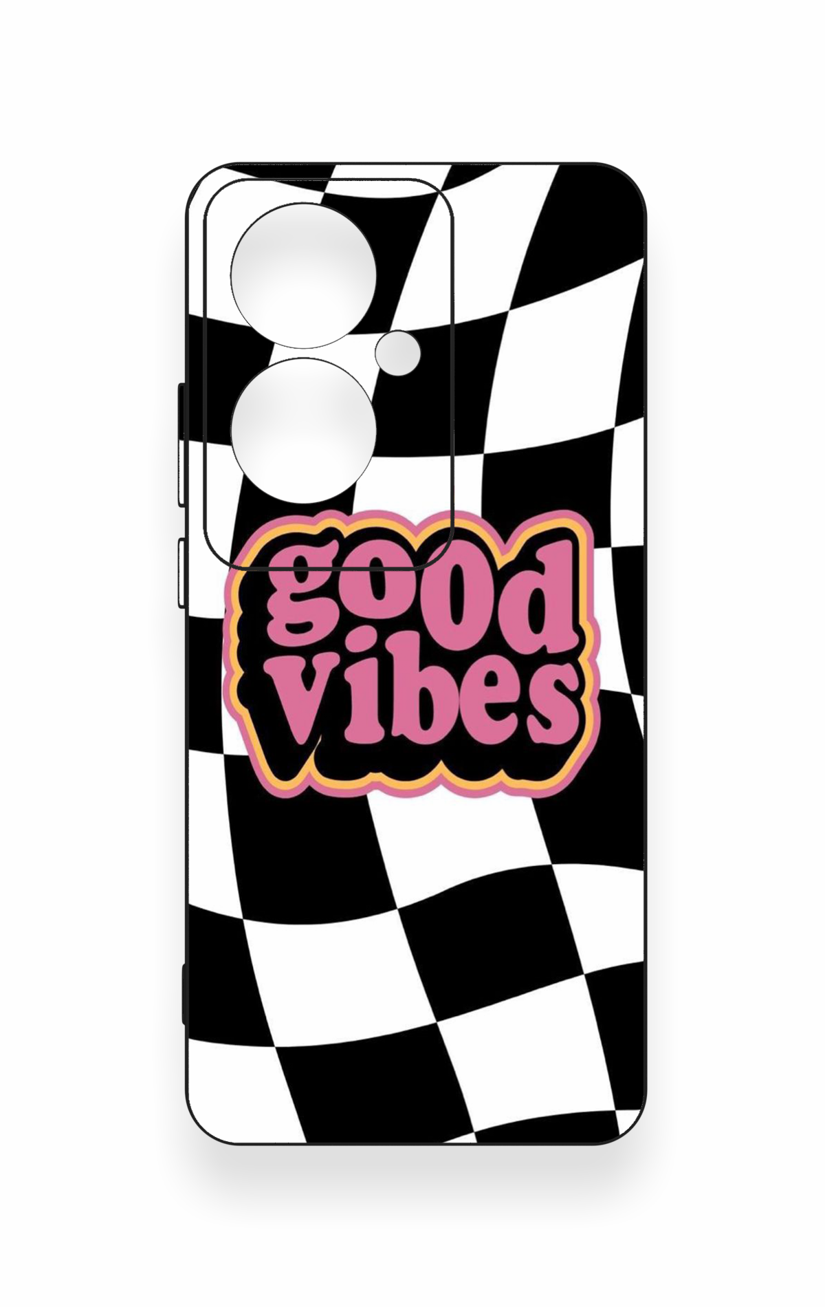 Oppo Reno 11F Uyumlu Black Good Vibes Desenli Silikon Kılıf