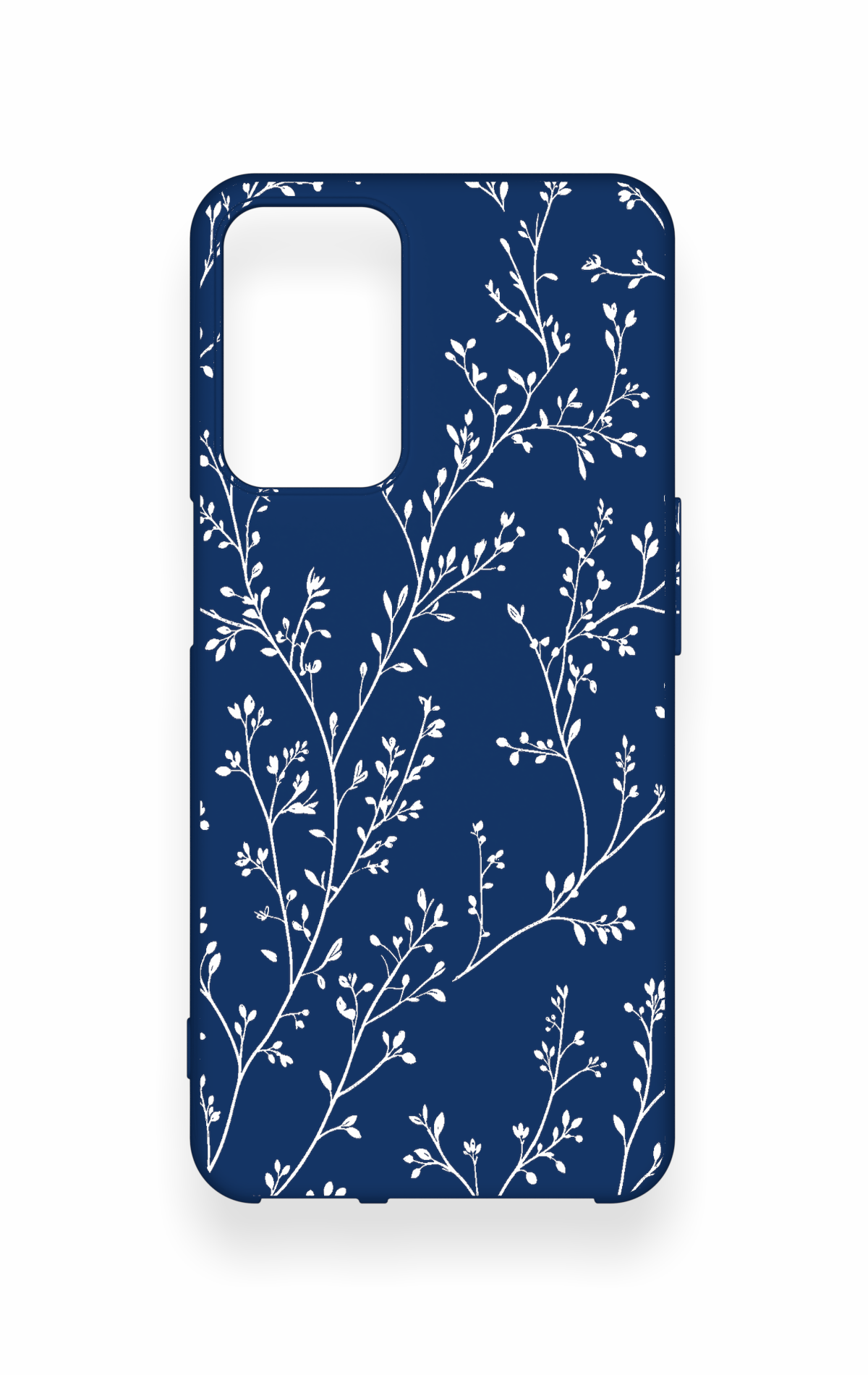 Oppo A16 Uyumlu İnce Yaprak Dalı Desenli Silikon Kılıf