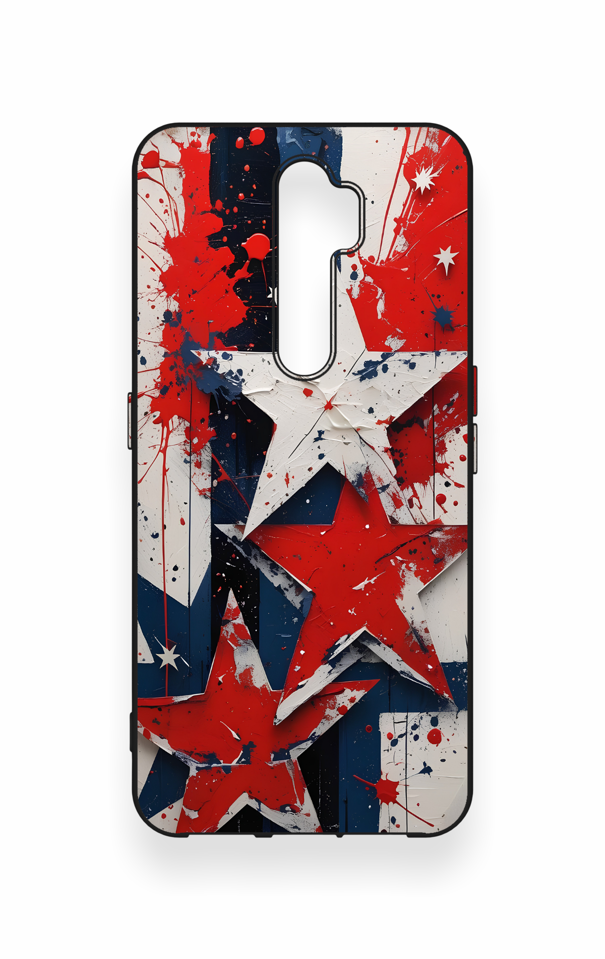 Oppo A9 2020 Uyumlu Star Flag Desenli Silikon Kılıf
