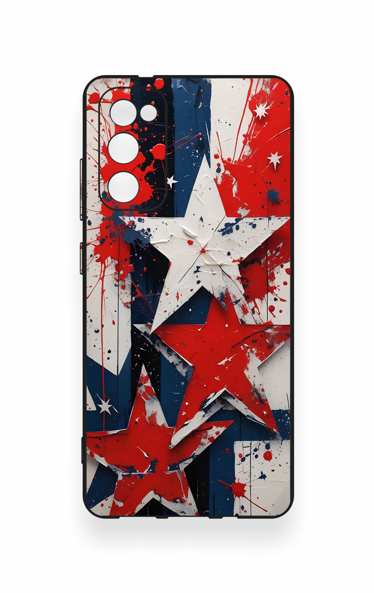 Samsung S20Fe Uyumlu Star Flag Desenli Silikon Kılıf